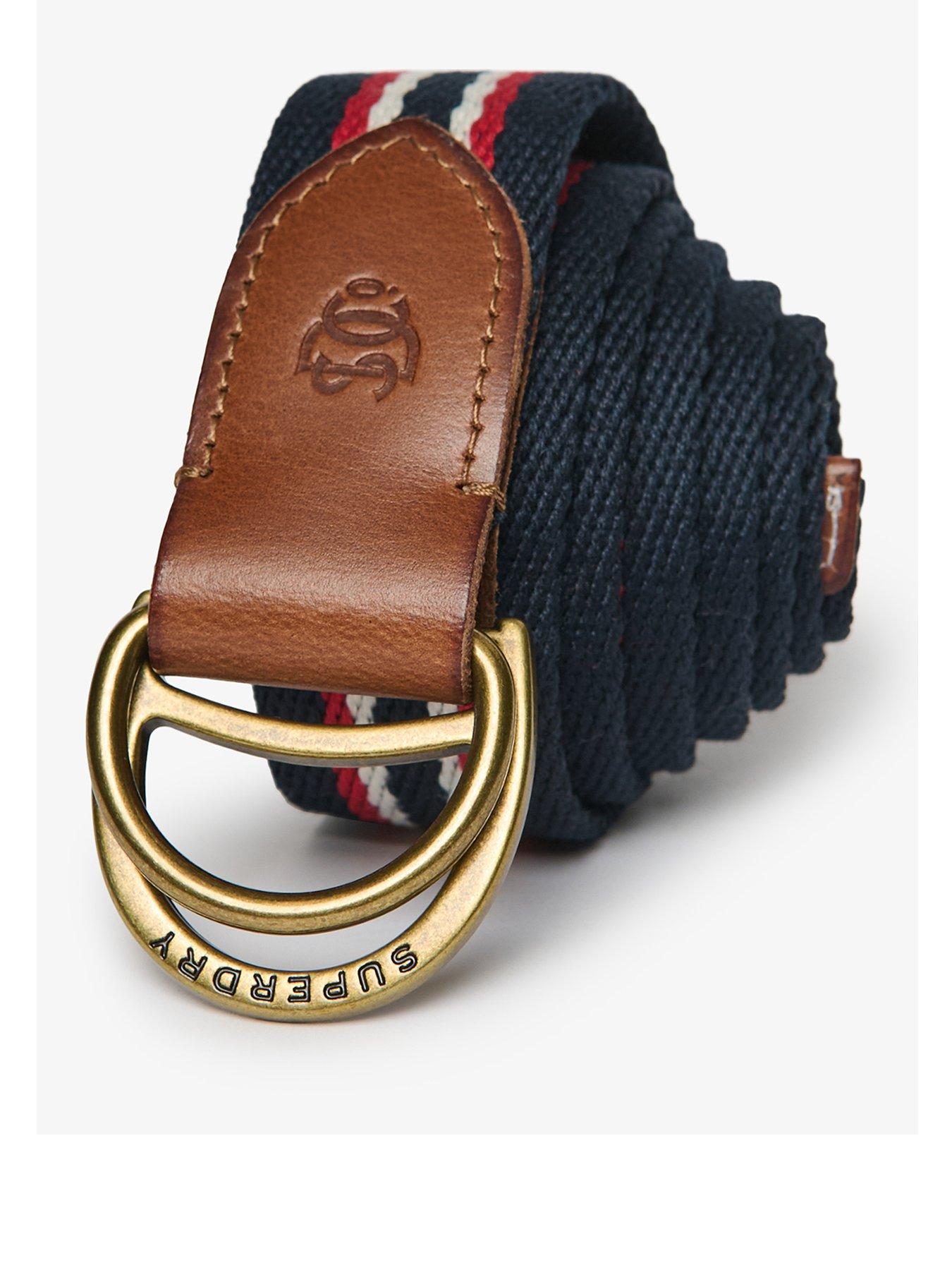 Image 1 of 3 of Superdry Heritage Stripe Webbing Belt - Blue