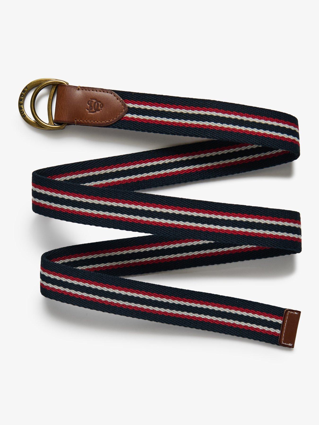 Image 2 of 3 of Superdry Heritage Stripe Webbing Belt - Blue
