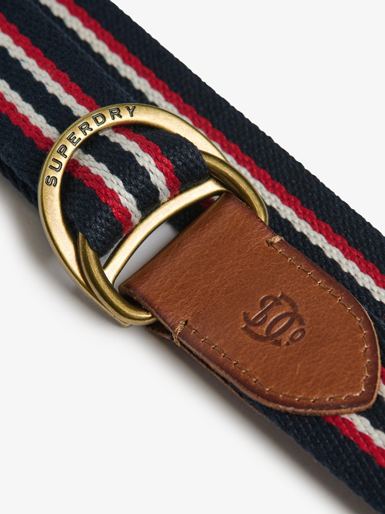 Image 3 of 3 of Superdry Heritage Stripe Webbing Belt - Blue