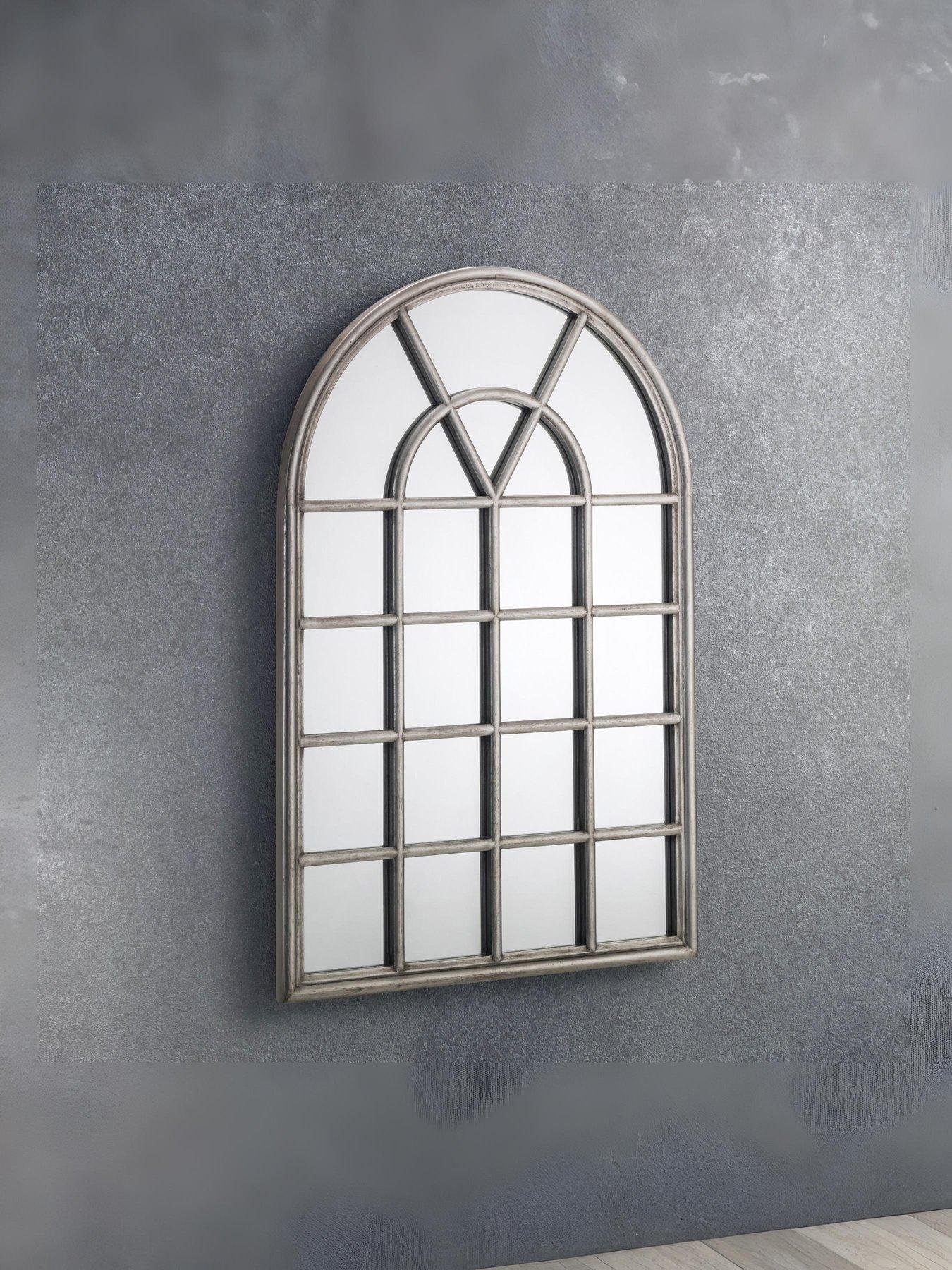 Julian Bowen Opus Pewter Window Mirror