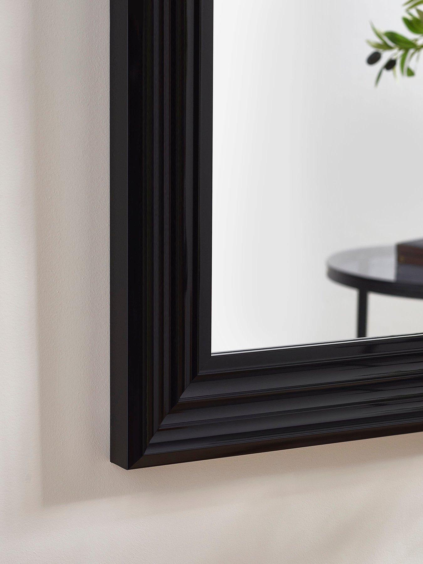 Image 4 of 6 of Julian Bowen Tokyo Gloss Black Tall Rectangular Dressing Mirror