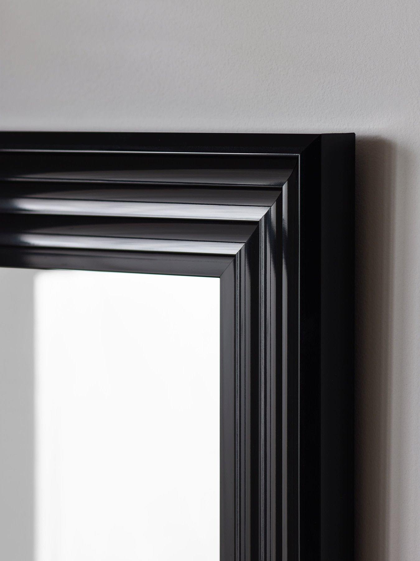 Image 5 of 6 of Julian Bowen Tokyo Gloss Black Tall Rectangular Dressing Mirror