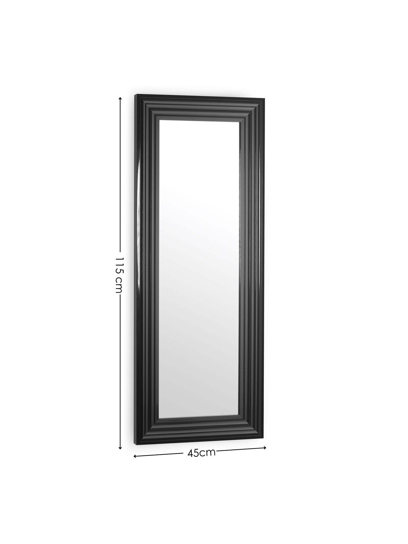 Image 6 of 6 of Julian Bowen Tokyo Gloss Black Tall Rectangular Dressing Mirror