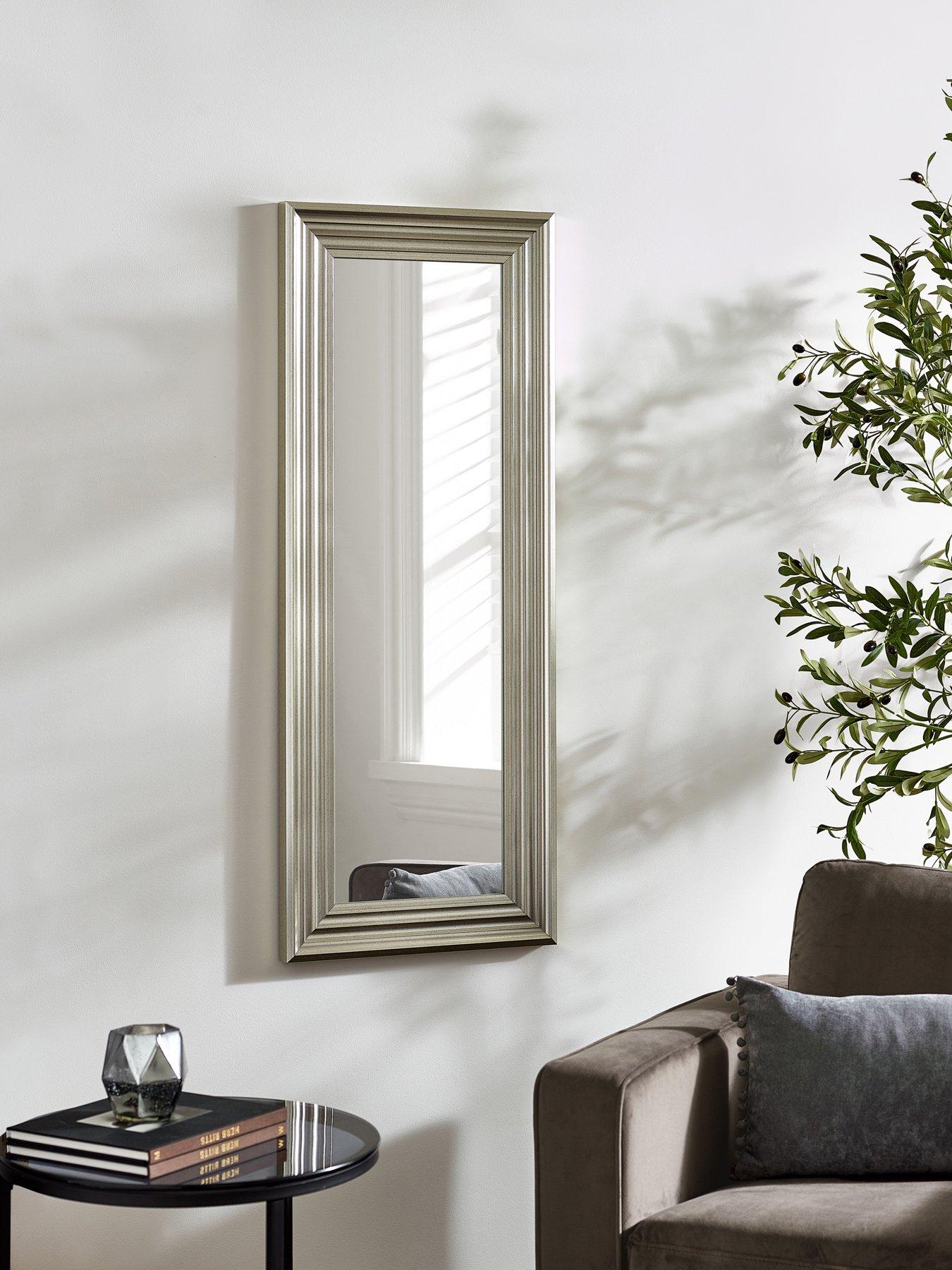 Image 1 of 6 of Julian Bowen Tokyo Pewter Tall Rectangular Dressing Mirror