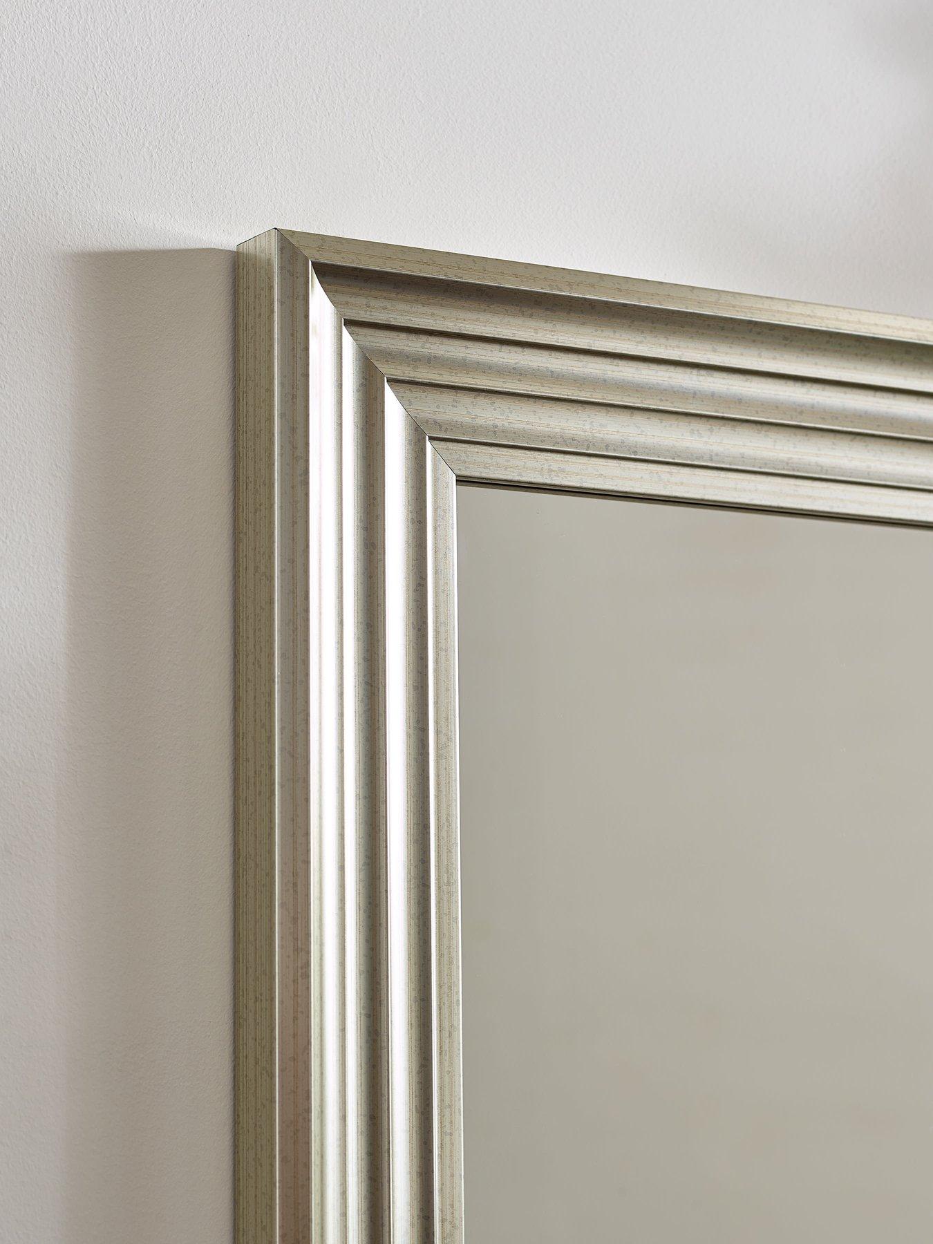 Image 4 of 6 of Julian Bowen Tokyo Pewter Tall Rectangular Dressing Mirror
