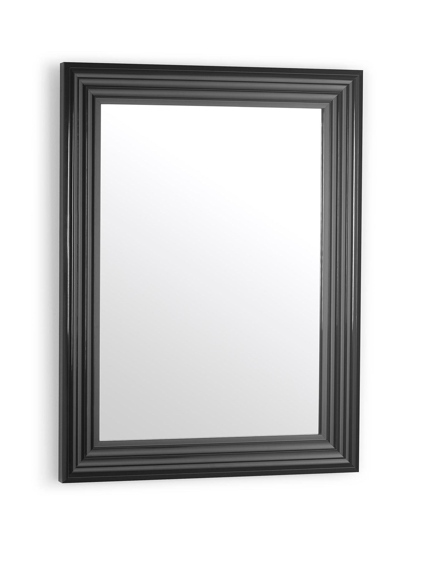 Image 2 of 6 of Julian Bowen Tokyo Gloss Black Rectangular Wall Mirror