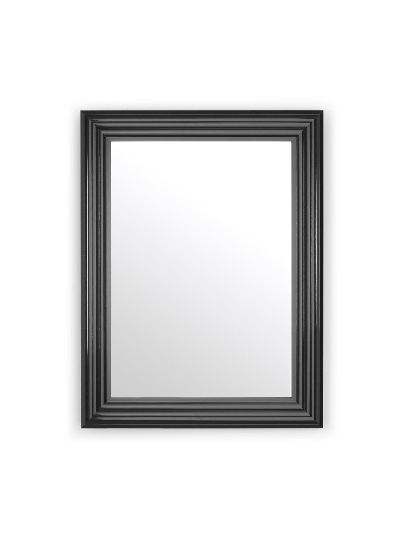 Image 3 of 6 of Julian Bowen Tokyo Gloss Black Rectangular Wall Mirror