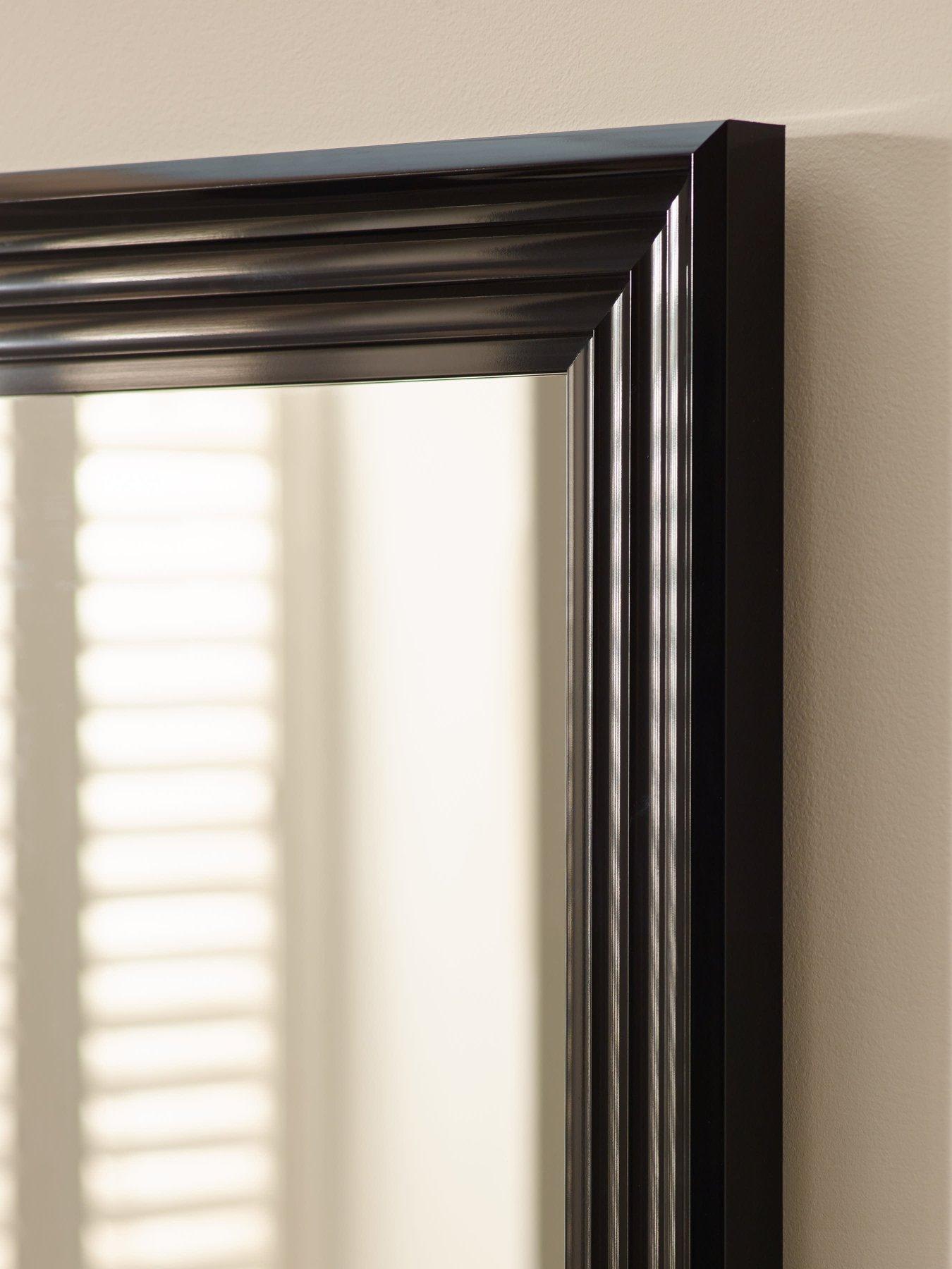 Image 4 of 6 of Julian Bowen Tokyo Gloss Black Rectangular Wall Mirror