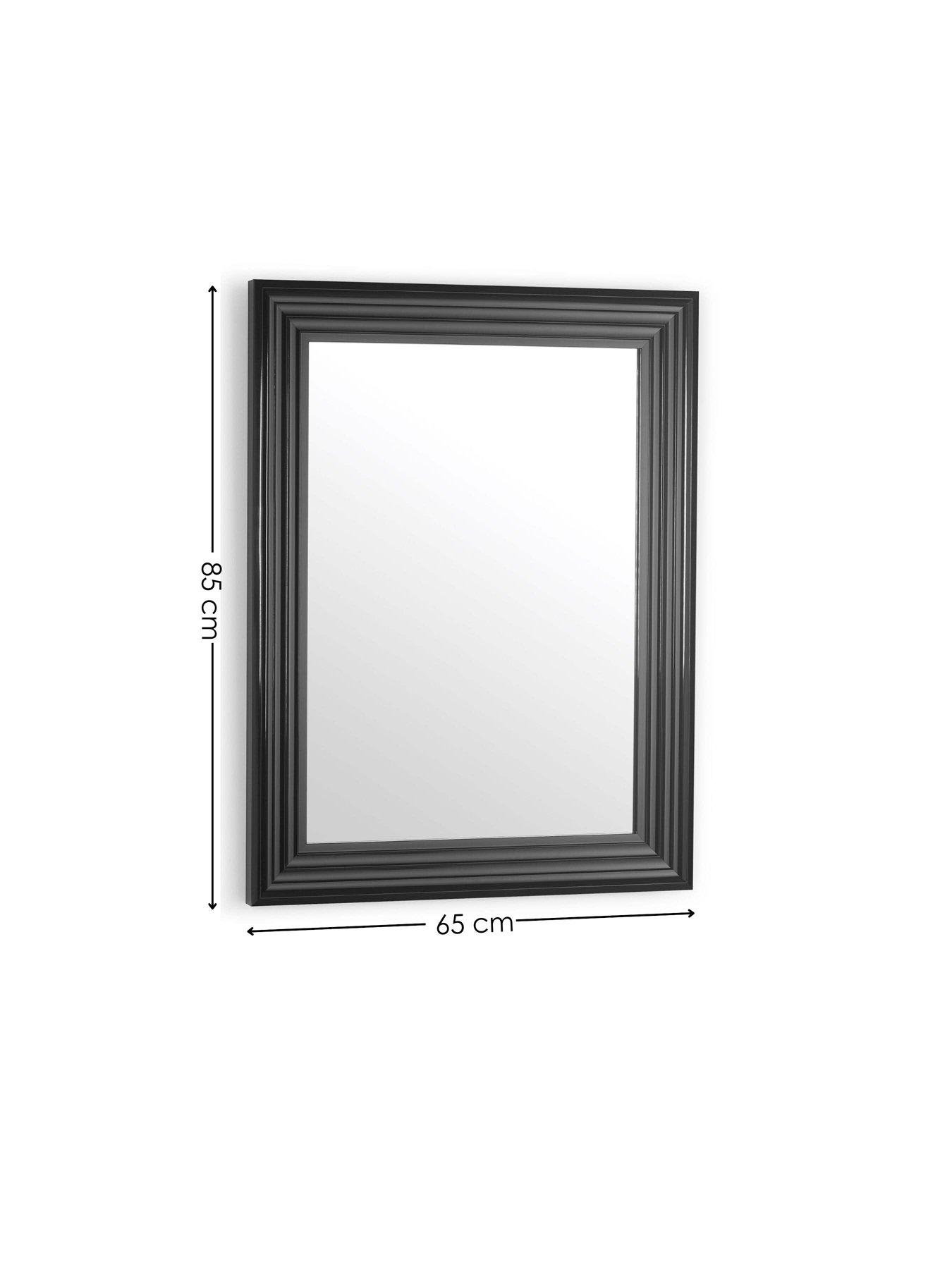 Image 6 of 6 of Julian Bowen Tokyo Gloss Black Rectangular Wall Mirror