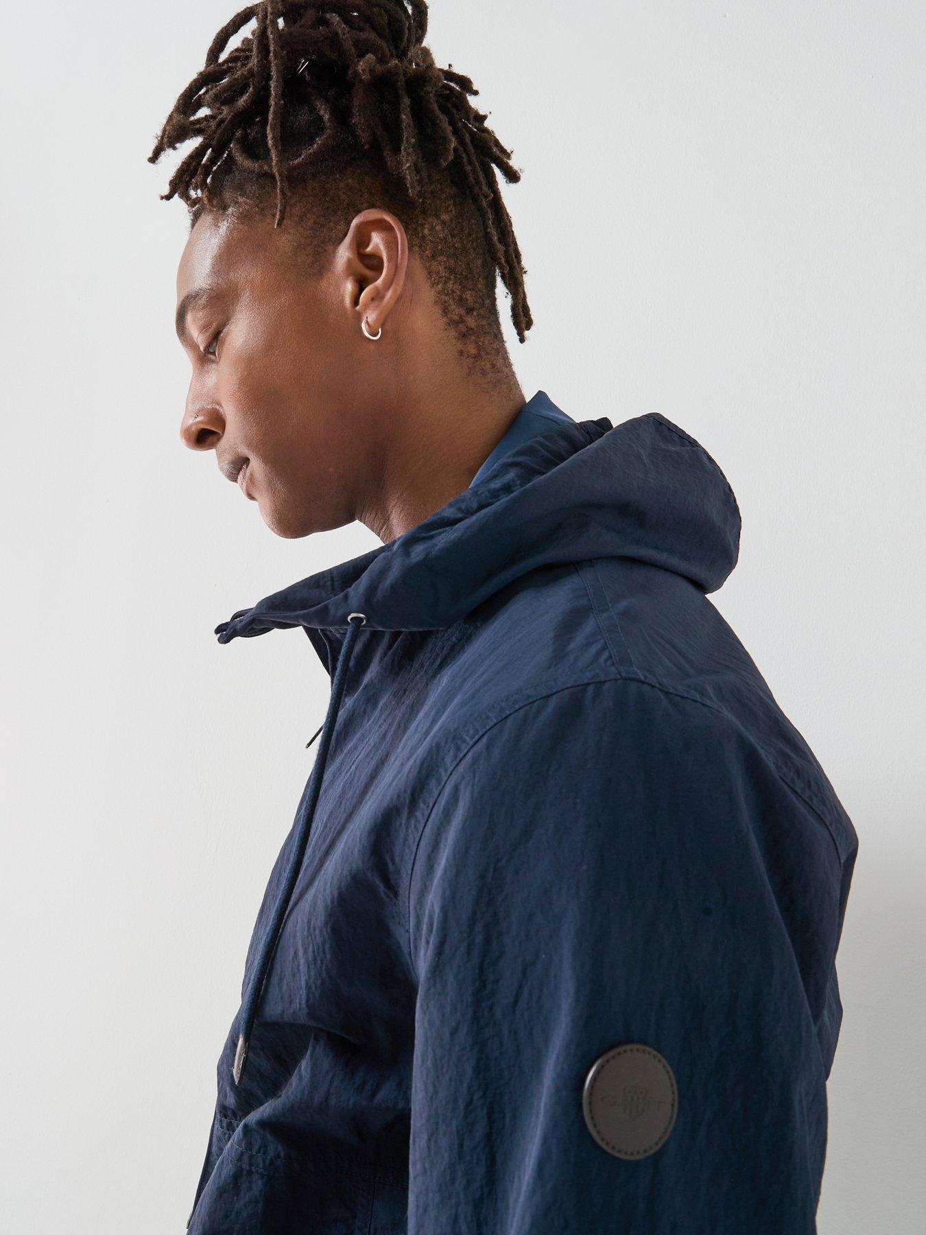  image of gant-lightweight-windbreaker-jacket-navy