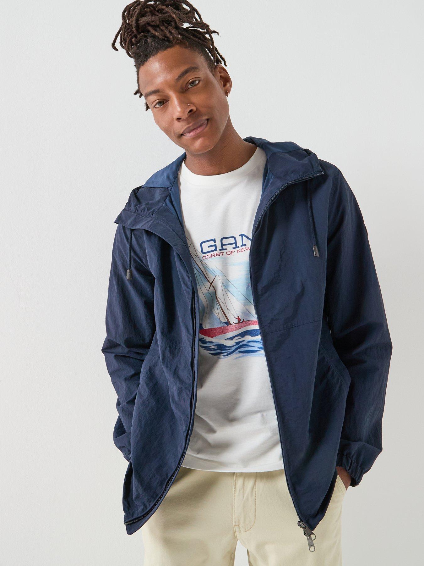 image of gant-lightweight-windbreaker-jacket-navy