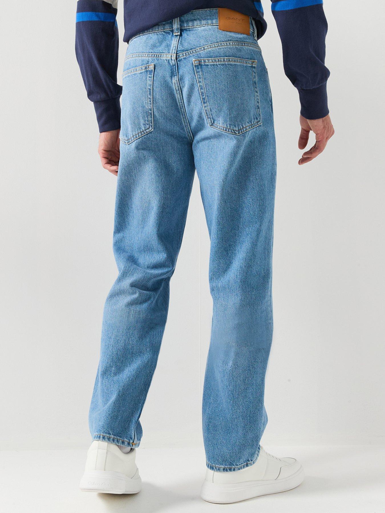  image of gant-straight-fit-jeans-mid-wash