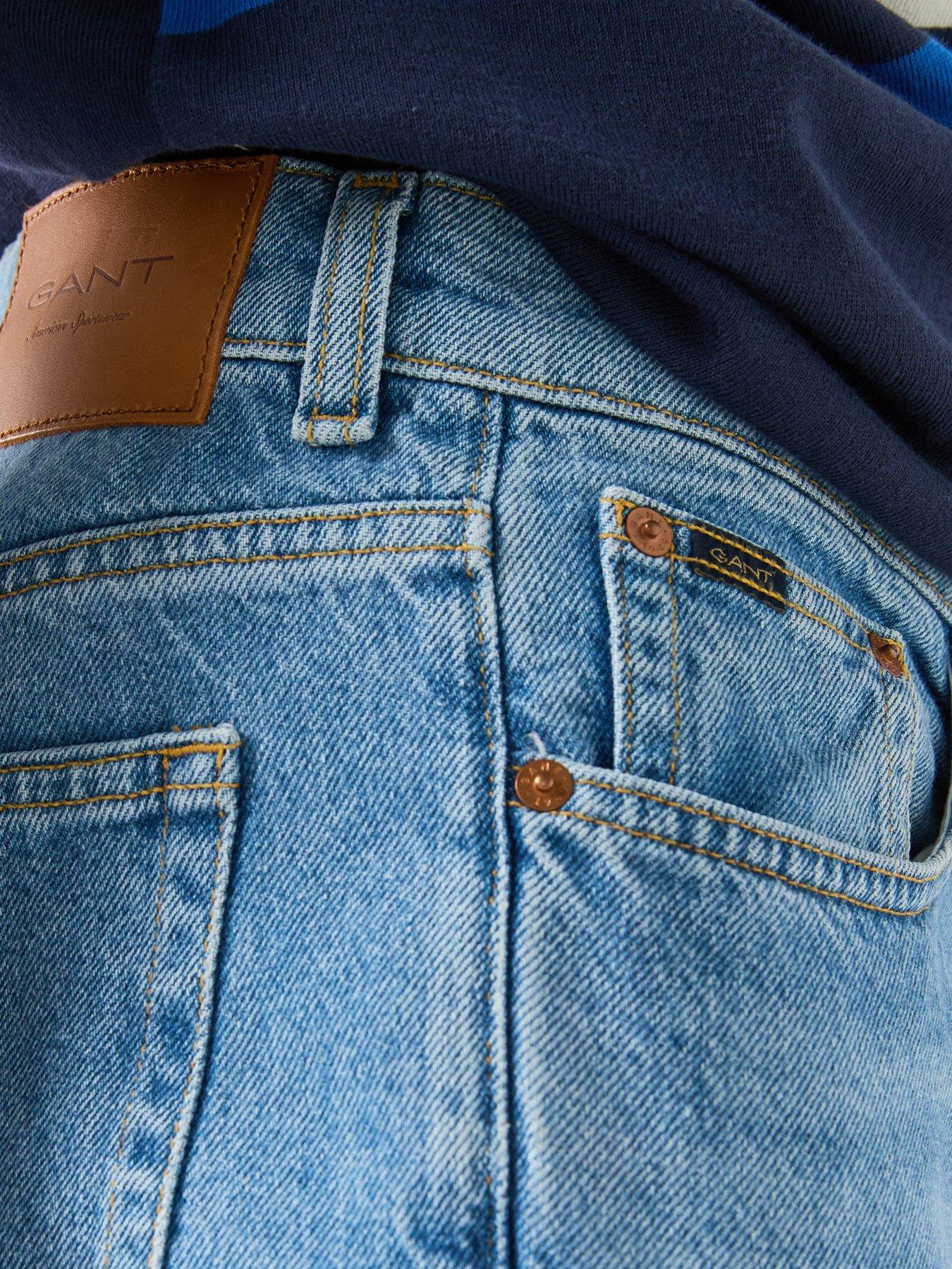  image of gant-straight-fit-jeans-mid-wash