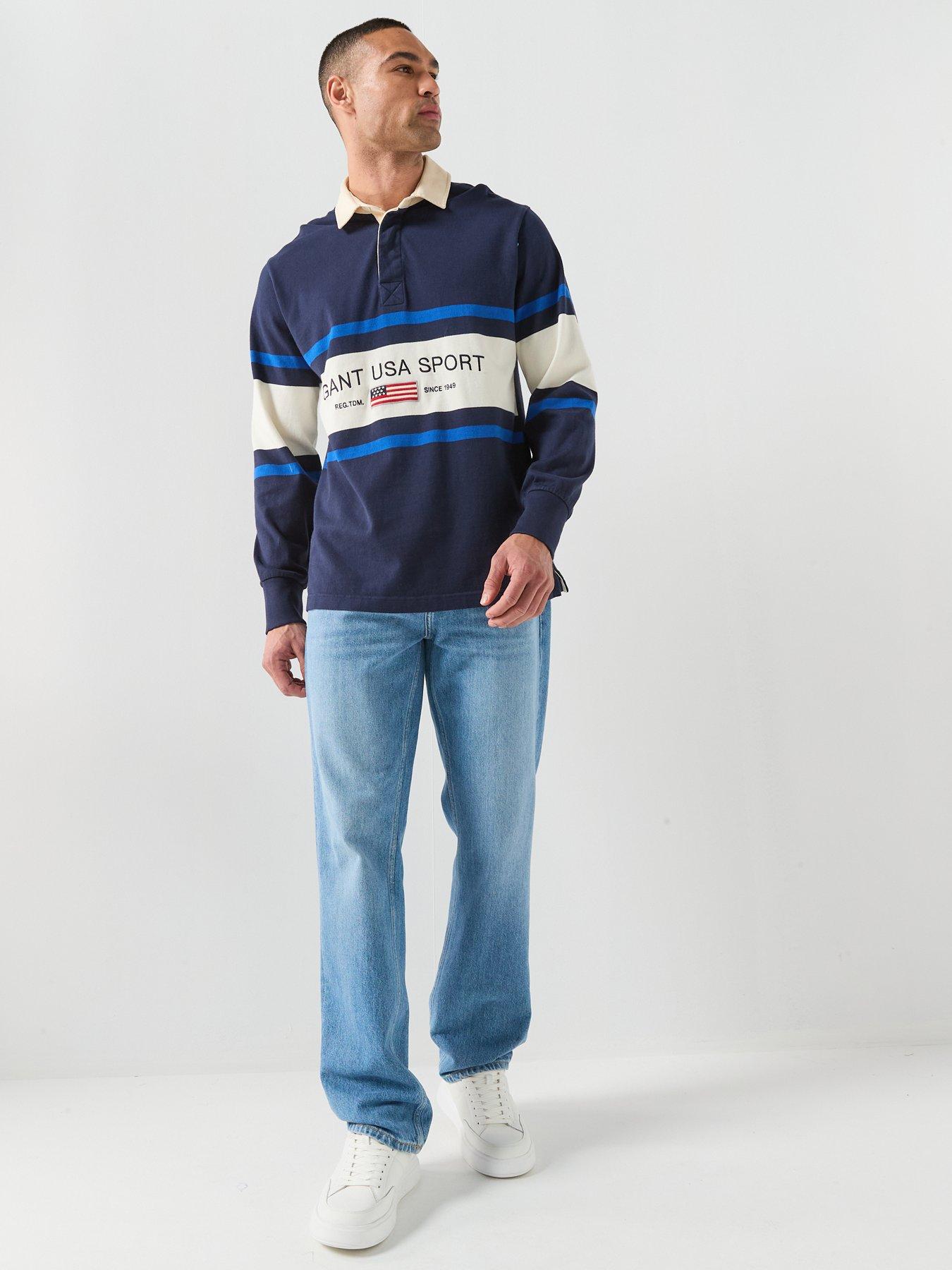  image of gant-straight-fit-jeans-mid-wash