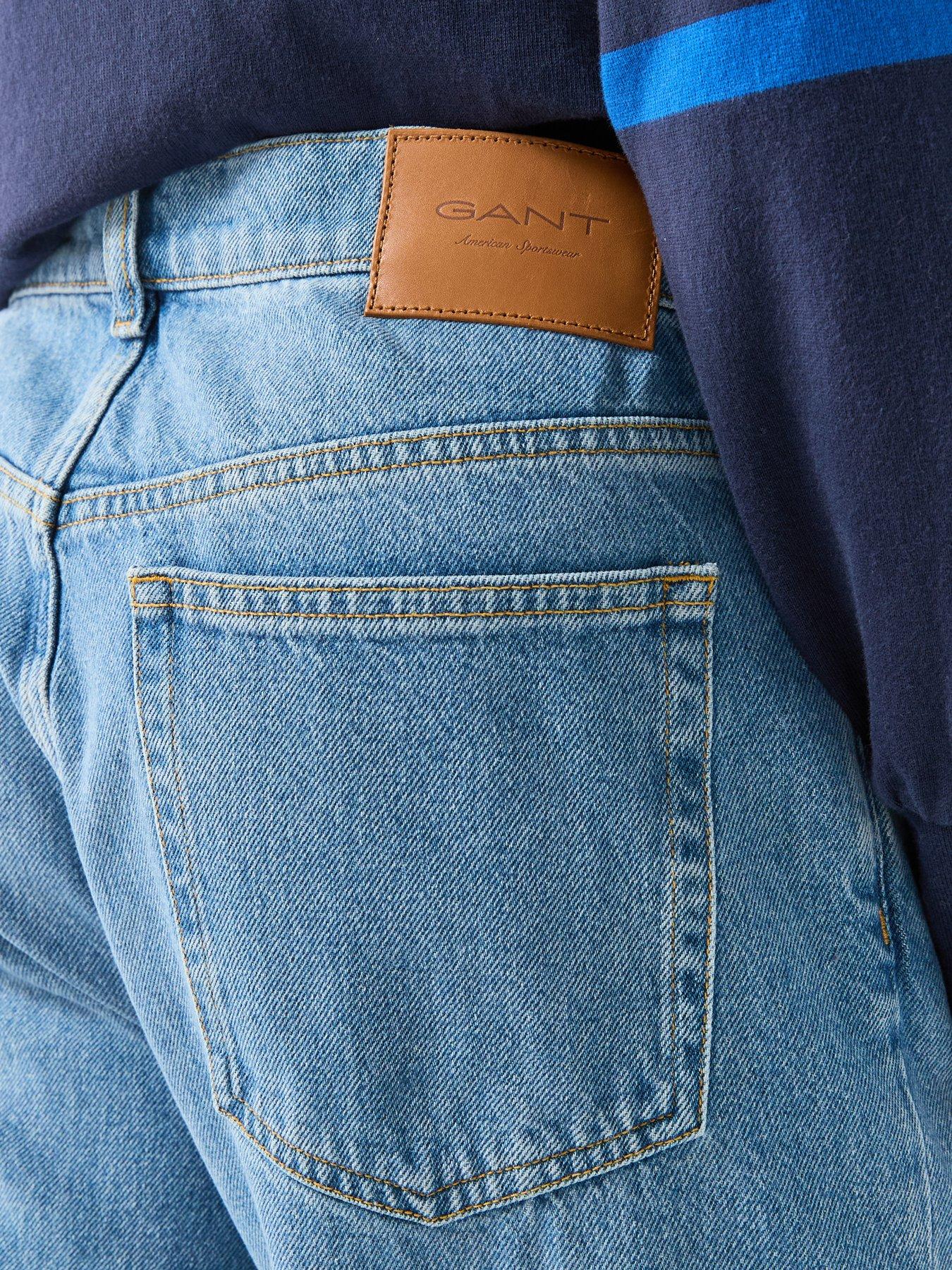  image of gant-straight-fit-jeans-mid-wash