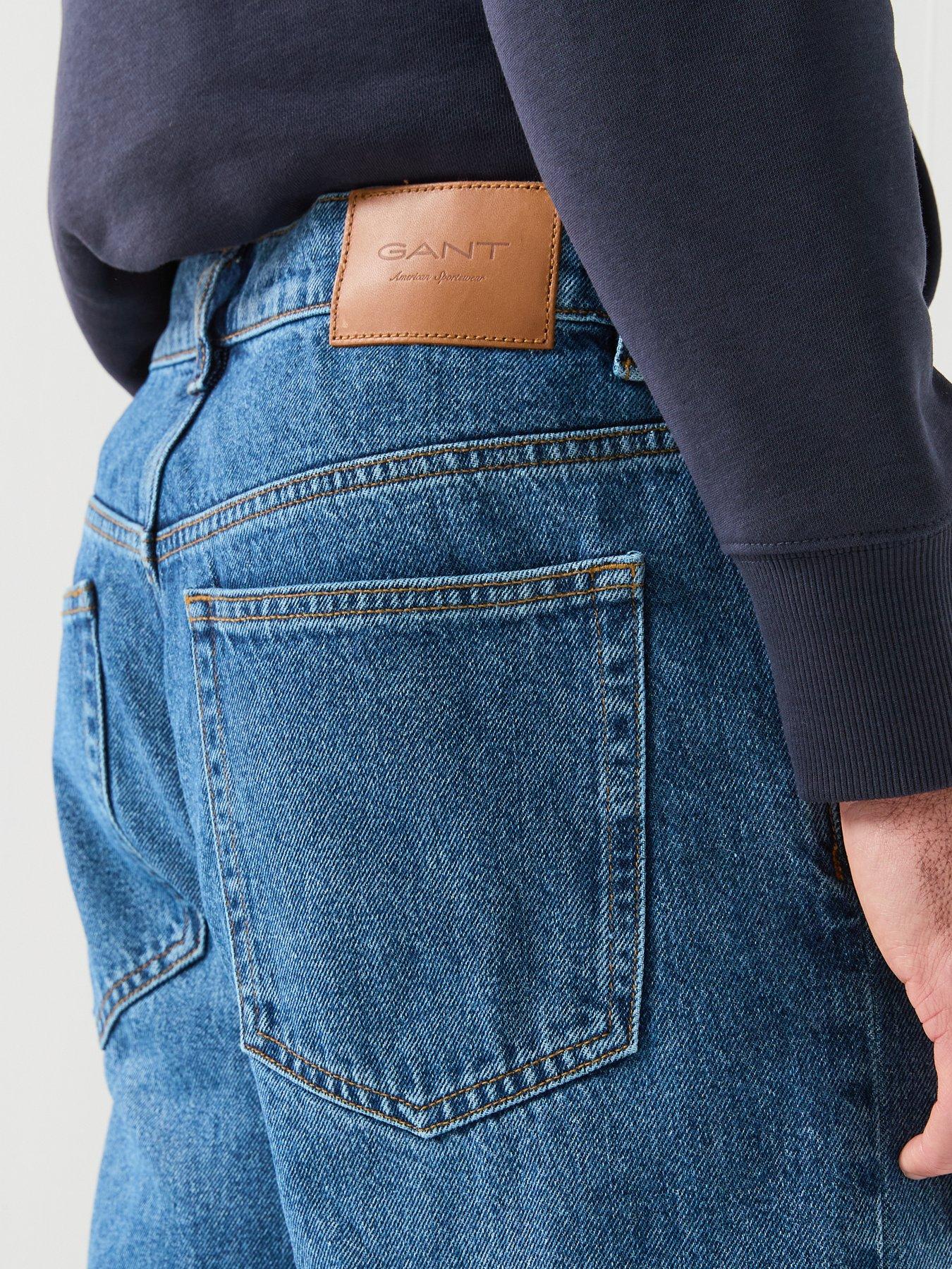  image of gant-straight-fit-jeans-mid-wash