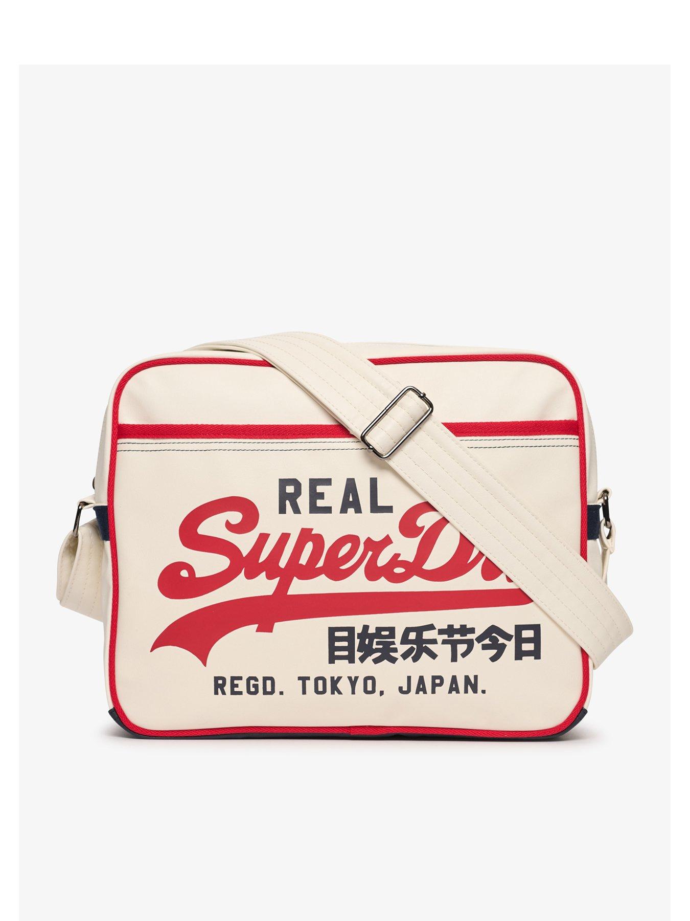 Image 1 of 6 of Superdry Retro Alumni Messenger Bag - White