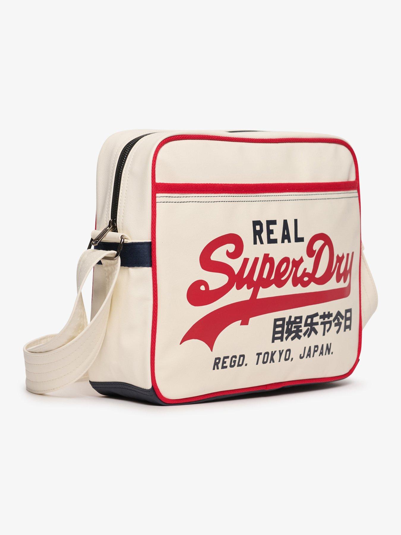 Image 2 of 6 of Superdry Retro Alumni Messenger Bag - White