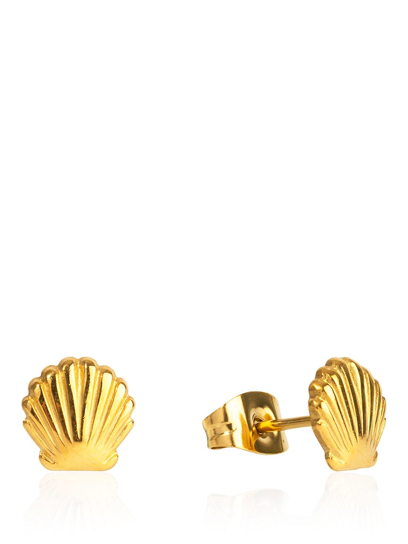 the-love-collection-18ct-gold-pvd-plated-waterproof-stainless-steel-shell-studs