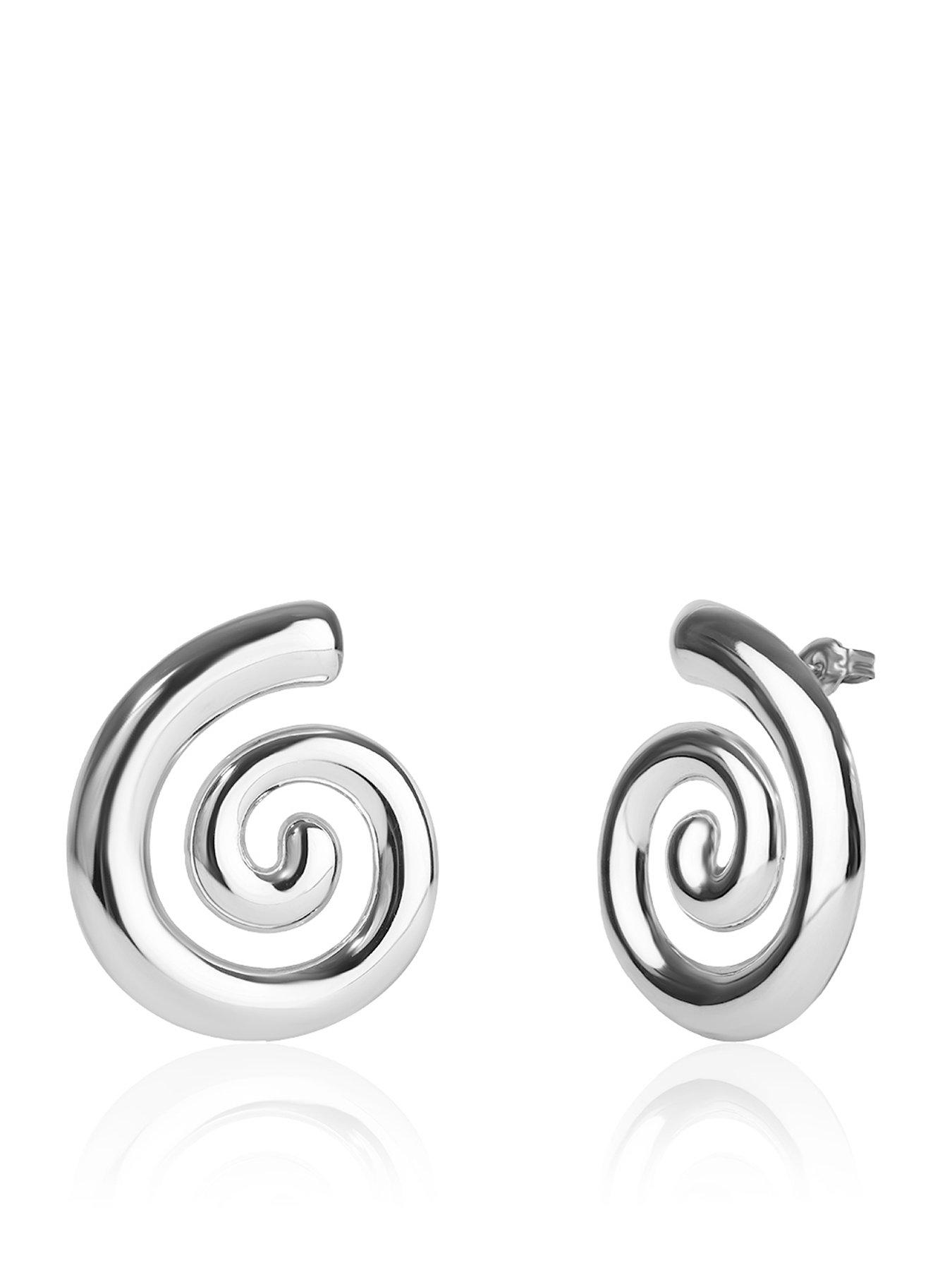The Love Collection Waterproof Stainless Steel Swirl Studs