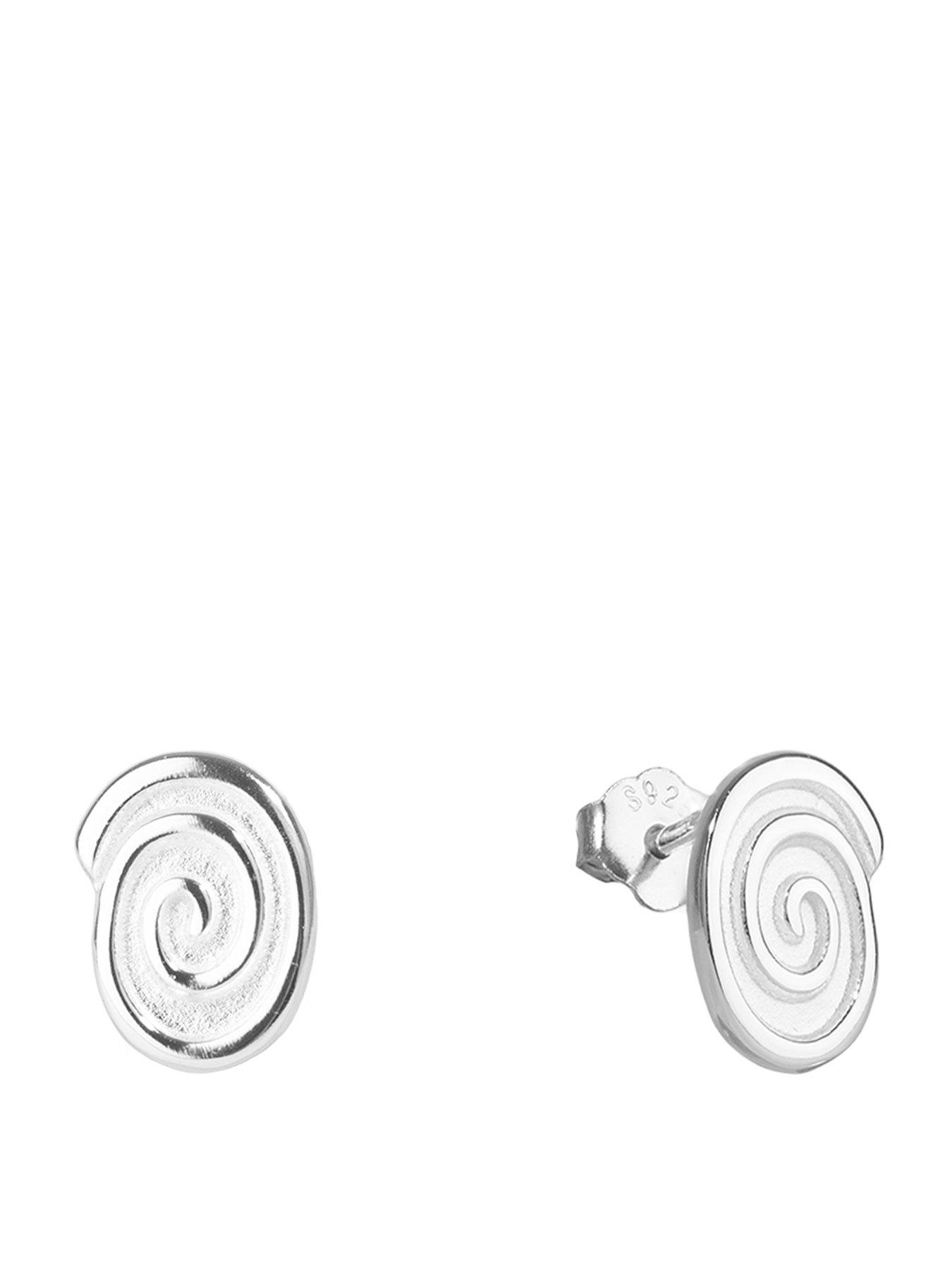 The Love Collection Sterling Silver Swirl Studs