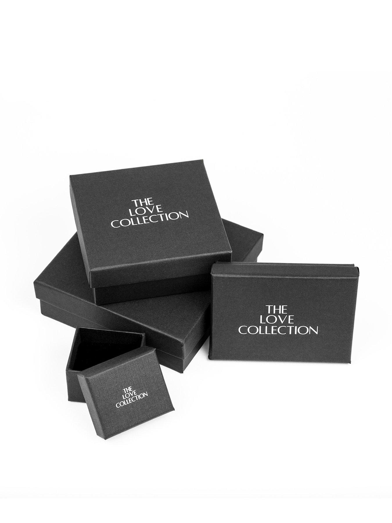  image of the-love-collection-9ct-yellow-gold-emerald-cz-teardrop-rubover-stud