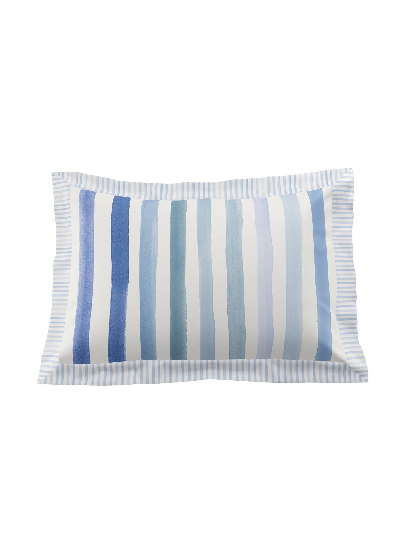 Image 4 of 7 of Bluebellgray Sunday Stripe 100% Cotton Blue Quilt Set