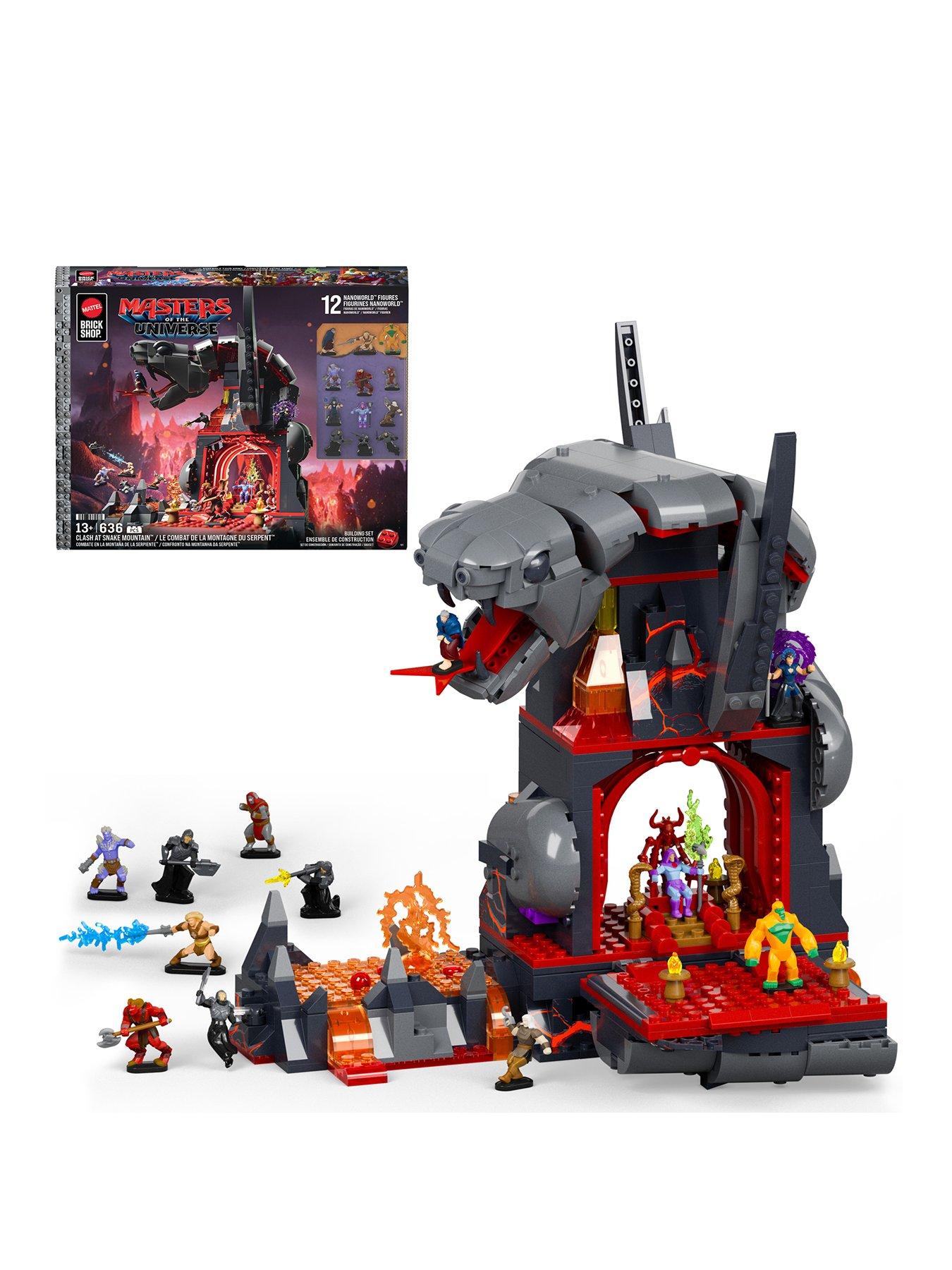 Mattel Brick Shop MOTU at Snake Mountain Building Toy Kit (636 Pieces), for Collectors
