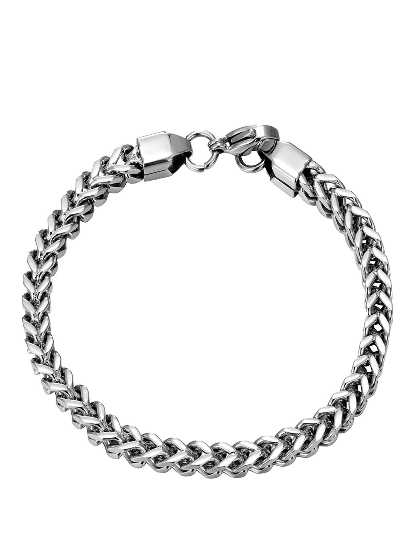 Image 1 of 6 of The Love Collection Men's Stainless Steel Chunky Curb Bracelet