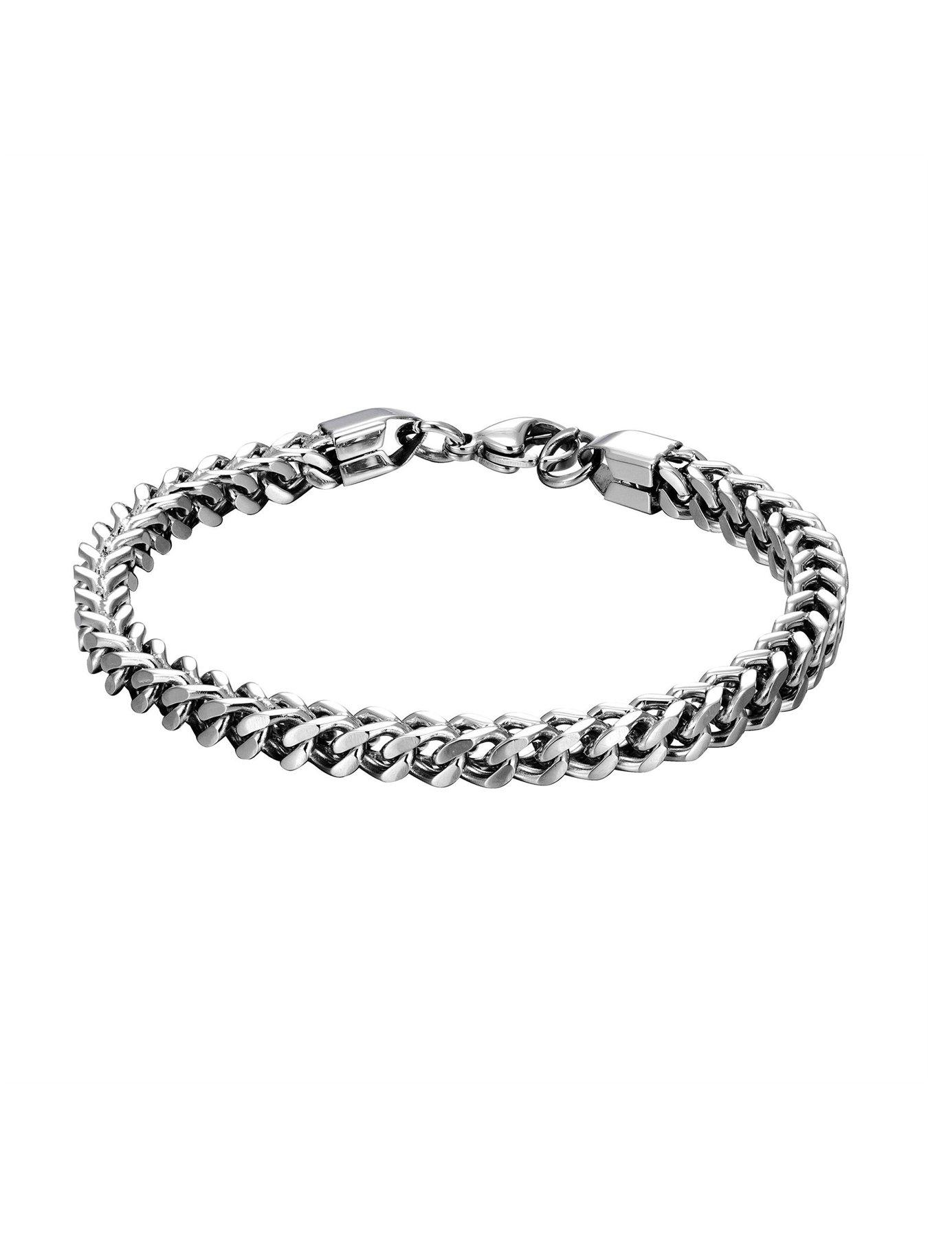 Image 3 of 6 of The Love Collection Men's Stainless Steel Chunky Curb Bracelet