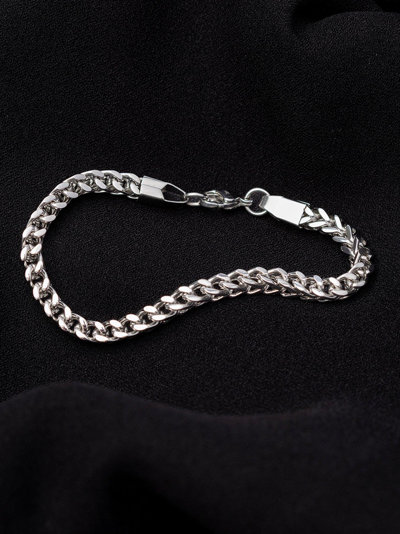 Image 4 of 6 of The Love Collection Men's Stainless Steel Chunky Curb Bracelet