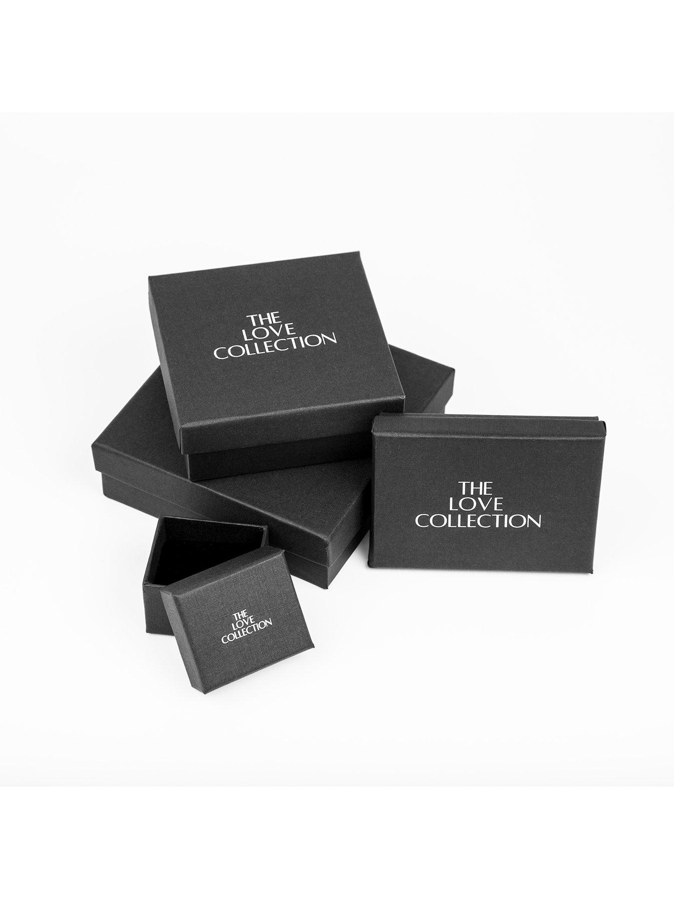  image of the-love-collection-18ct-gold-pvd-plated-waterproof-stainless-steel-chain-tennis-bracelet-in-black-cz