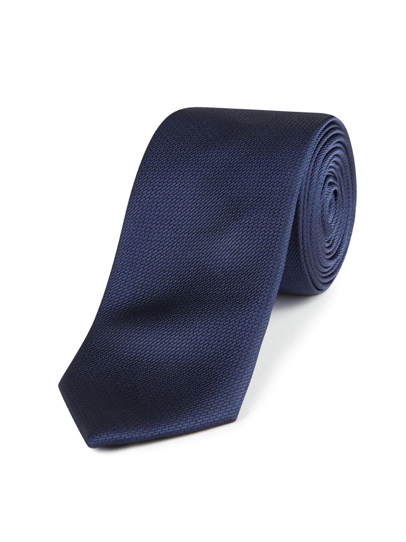 Image 2 of 4 of Skopes Navy Geo Tie &amp; Pocket Square Set