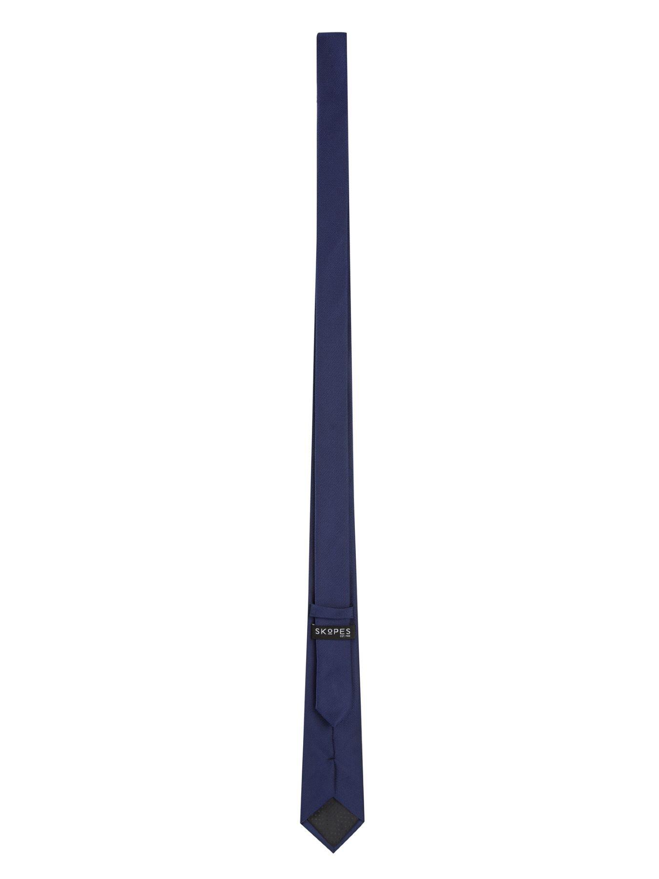 Image 4 of 4 of Skopes Navy Geo Tie &amp; Pocket Square Set