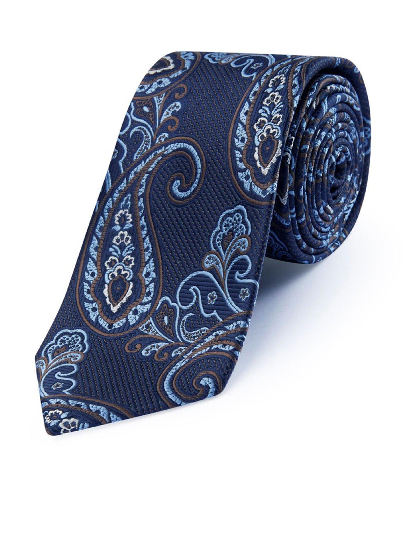  image of skopes-brownnavy-paisley-tie