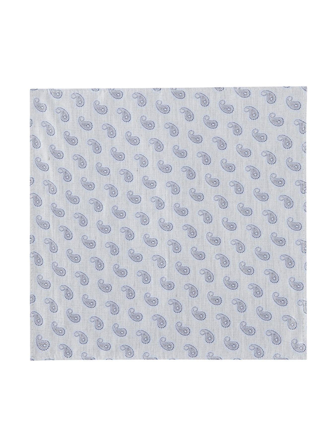  image of skopes-silver-plain-tie-amp-paisley-pocket-square-set