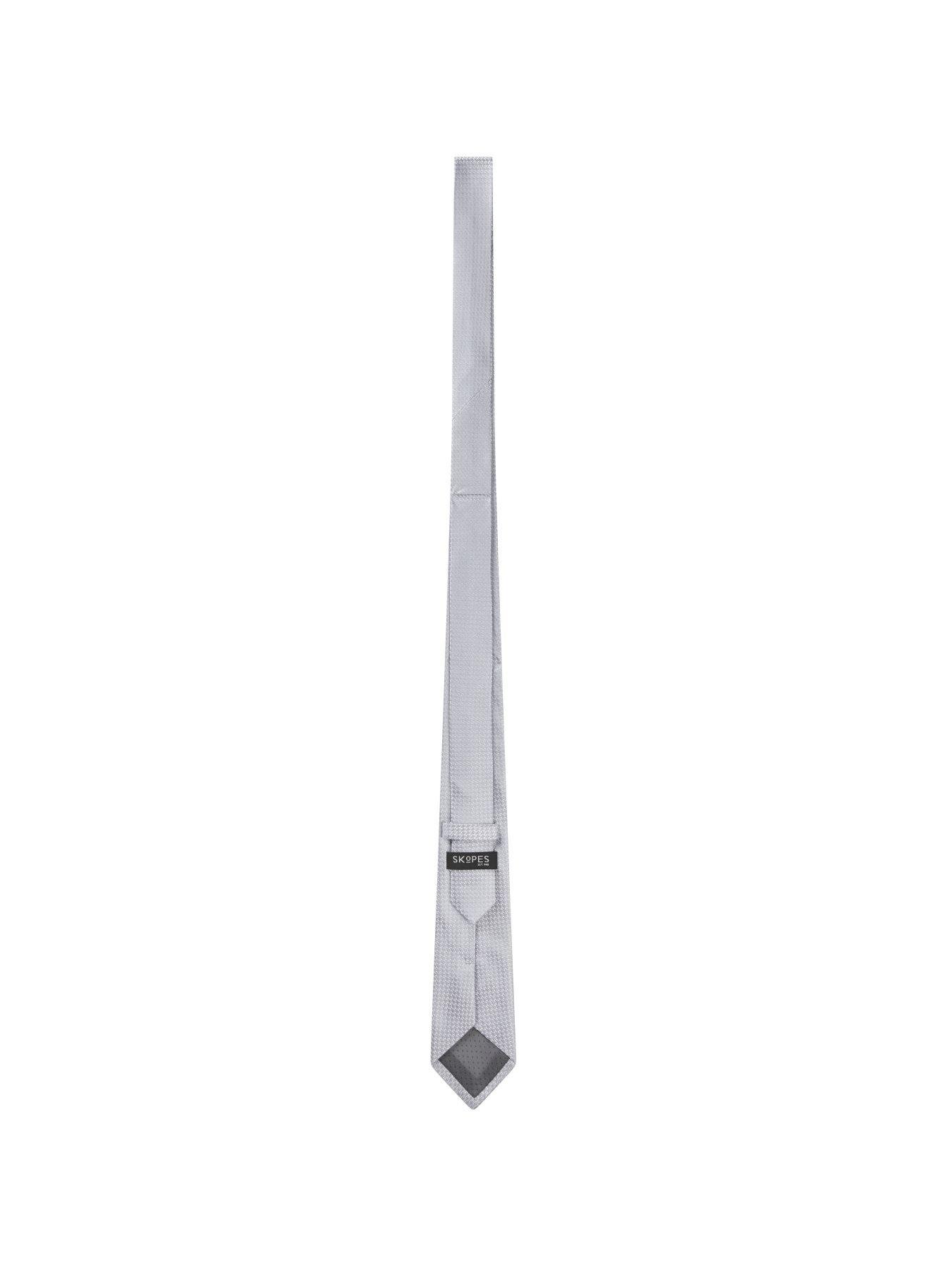  image of skopes-silver-plain-tie-amp-paisley-pocket-square-set