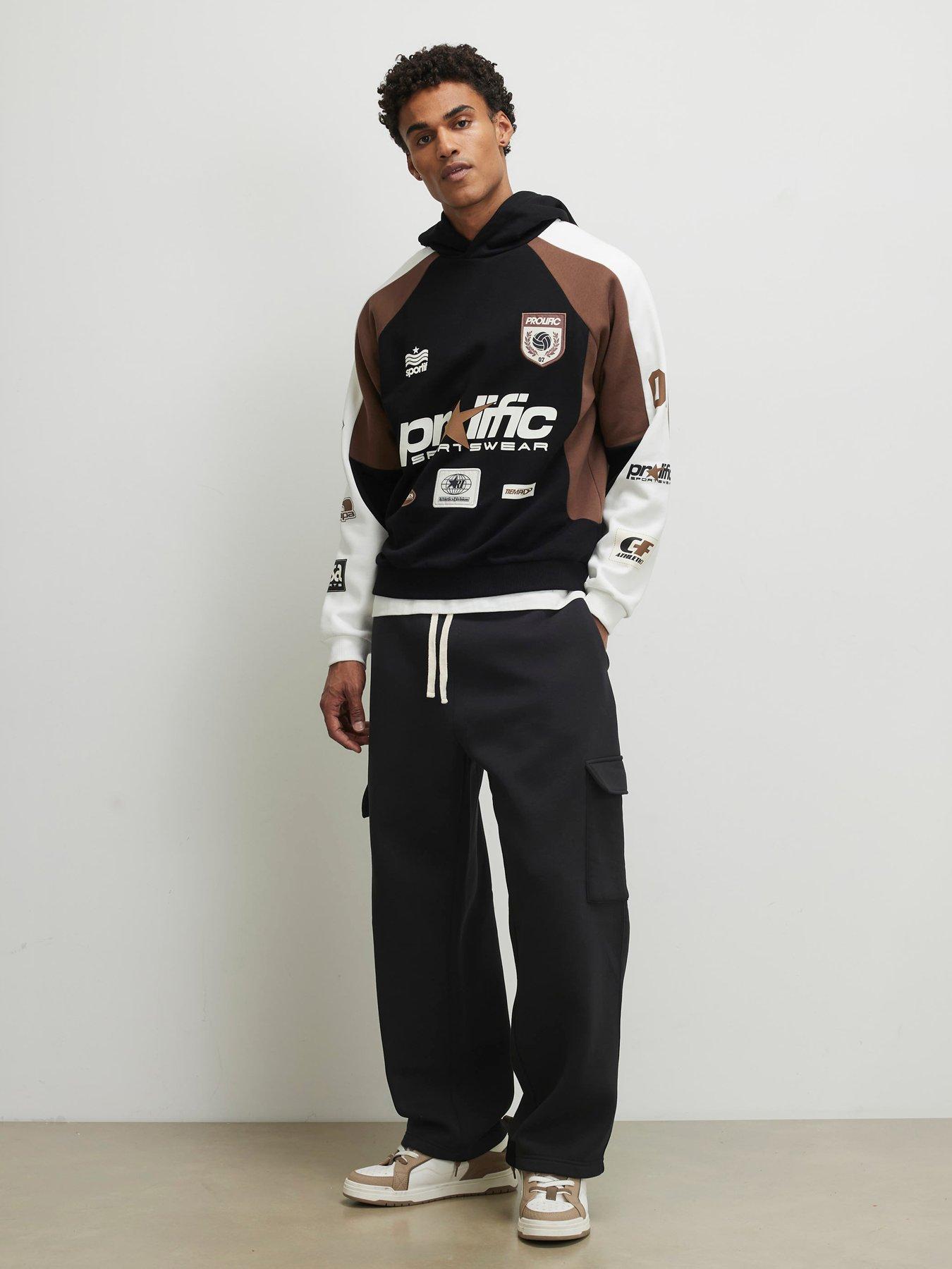 Image 1 of 4 of River Island Cargo Joggers - Black