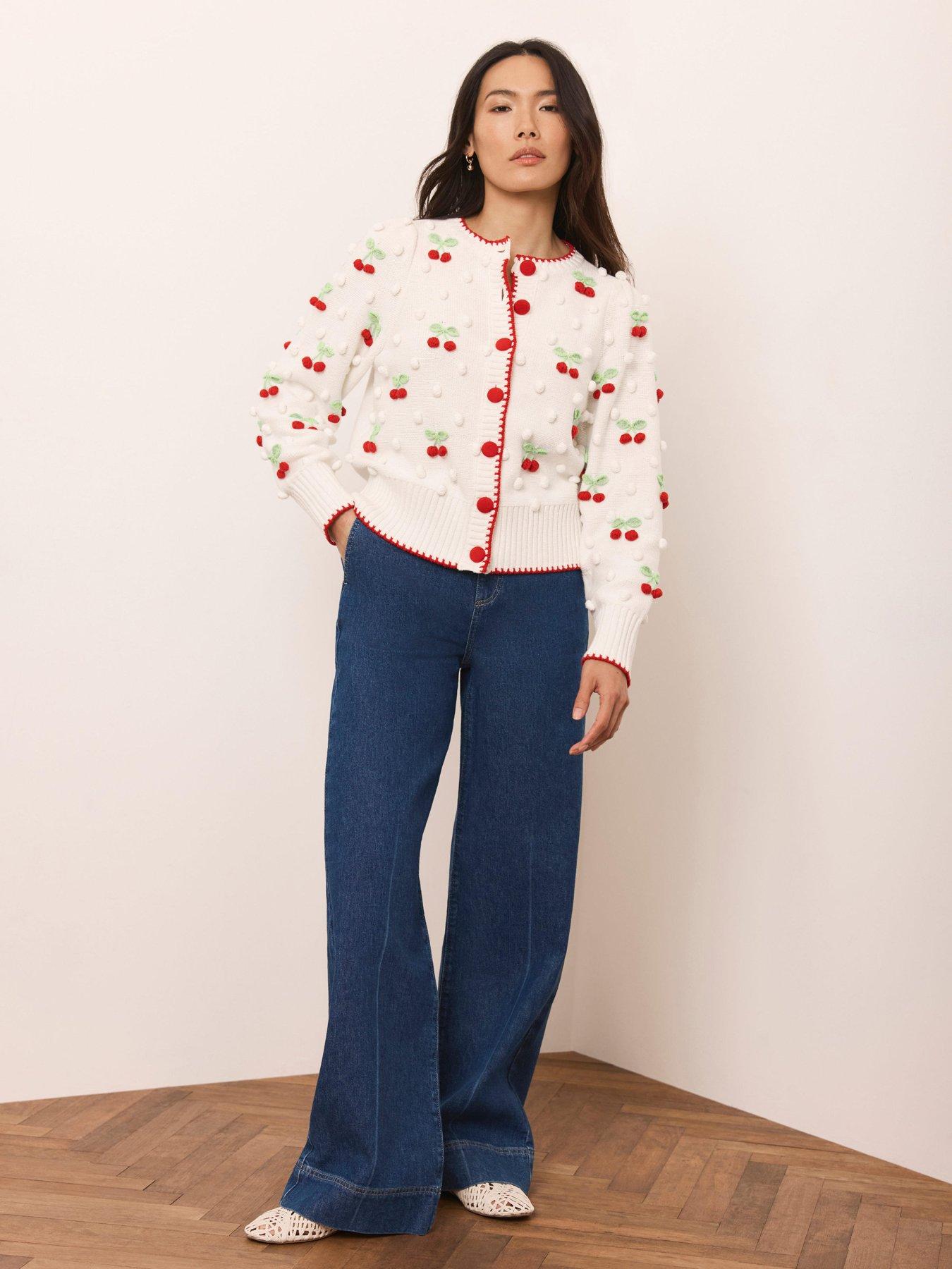 Image 2 of 6 of Mint Velvet Cherry Knitted Cardigan