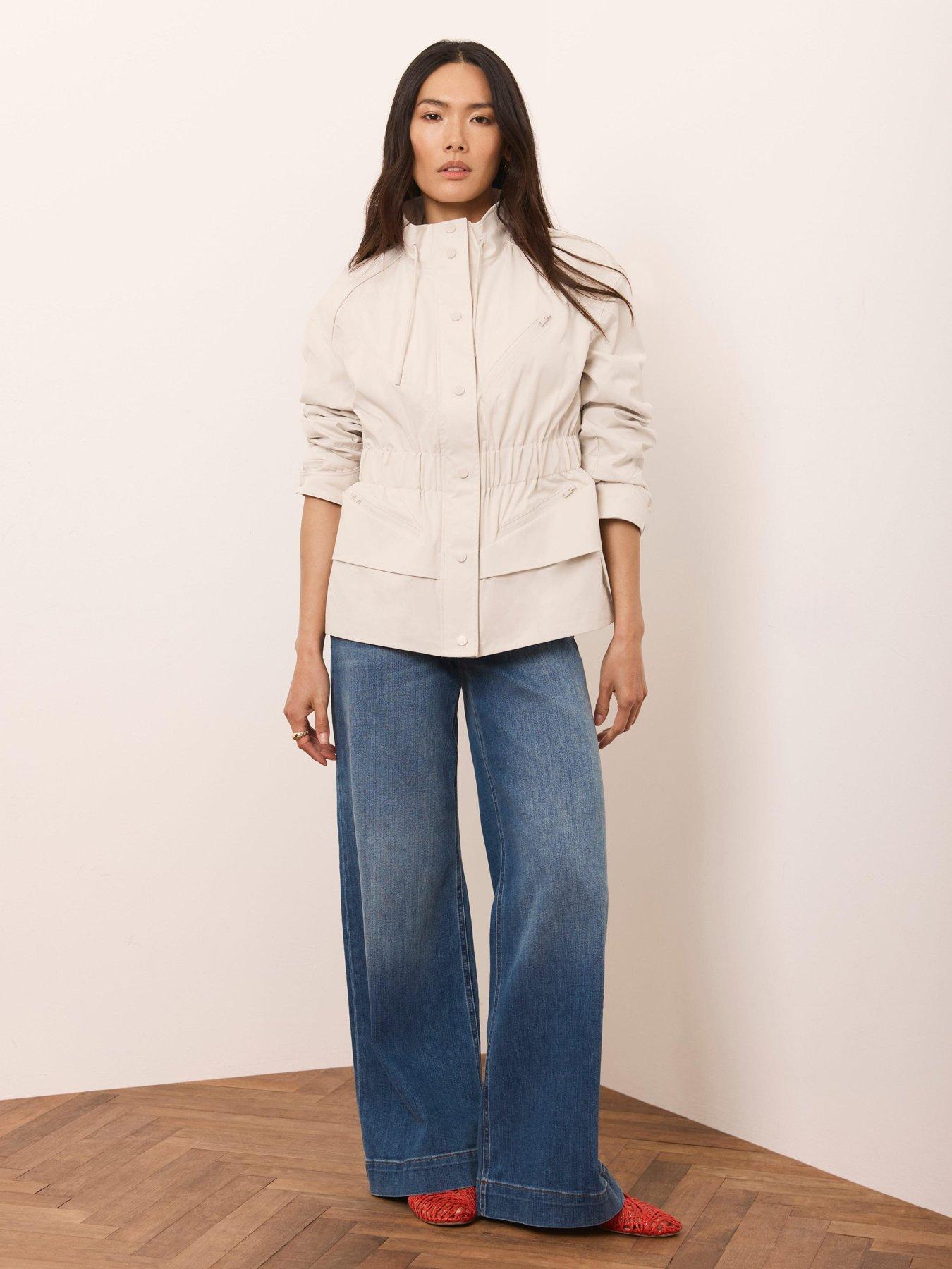  image of mint-velvet-neutral-drawstring-jacket