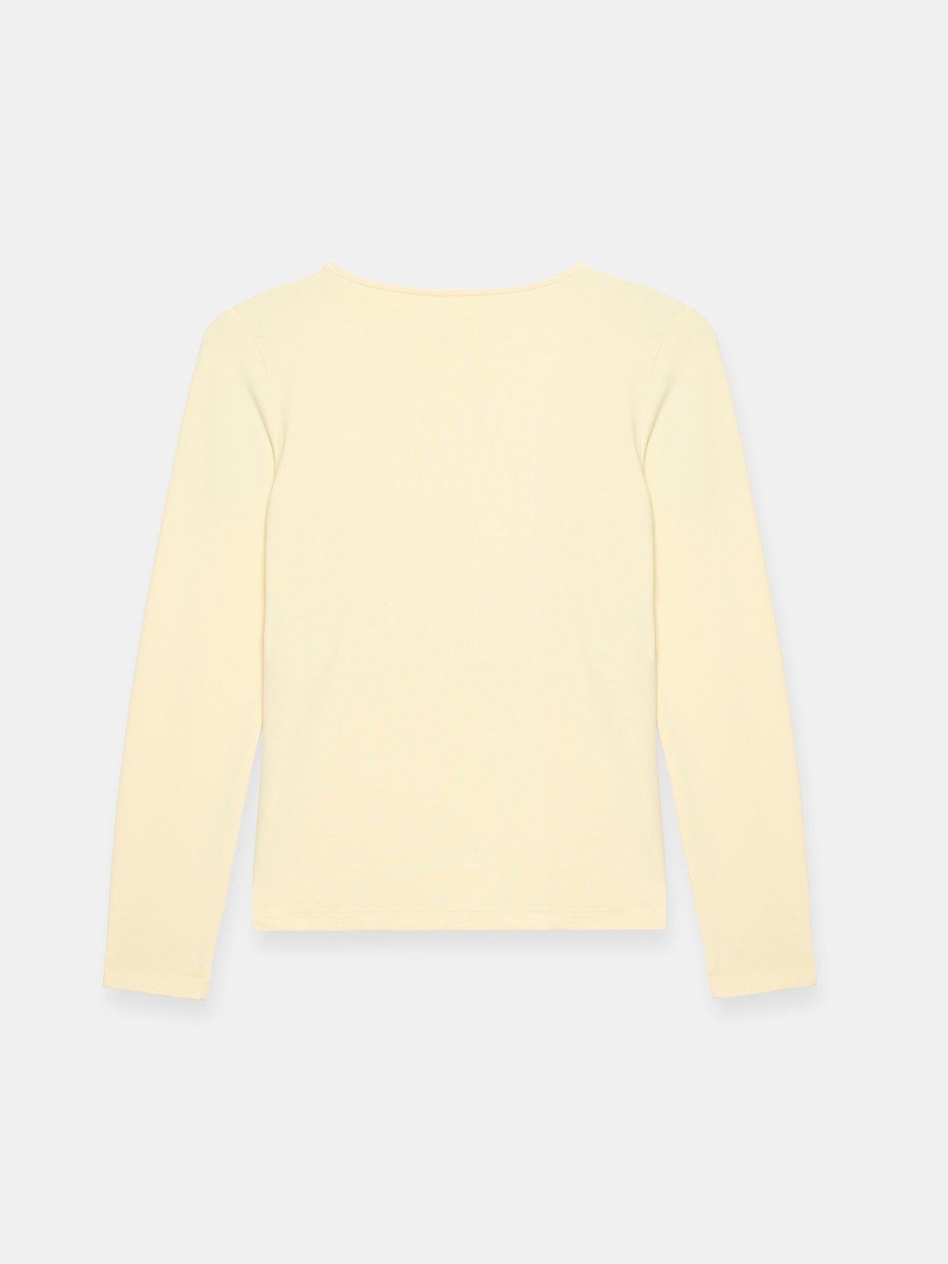  image of mint-velvet-layering-crew-neck-top-yellow