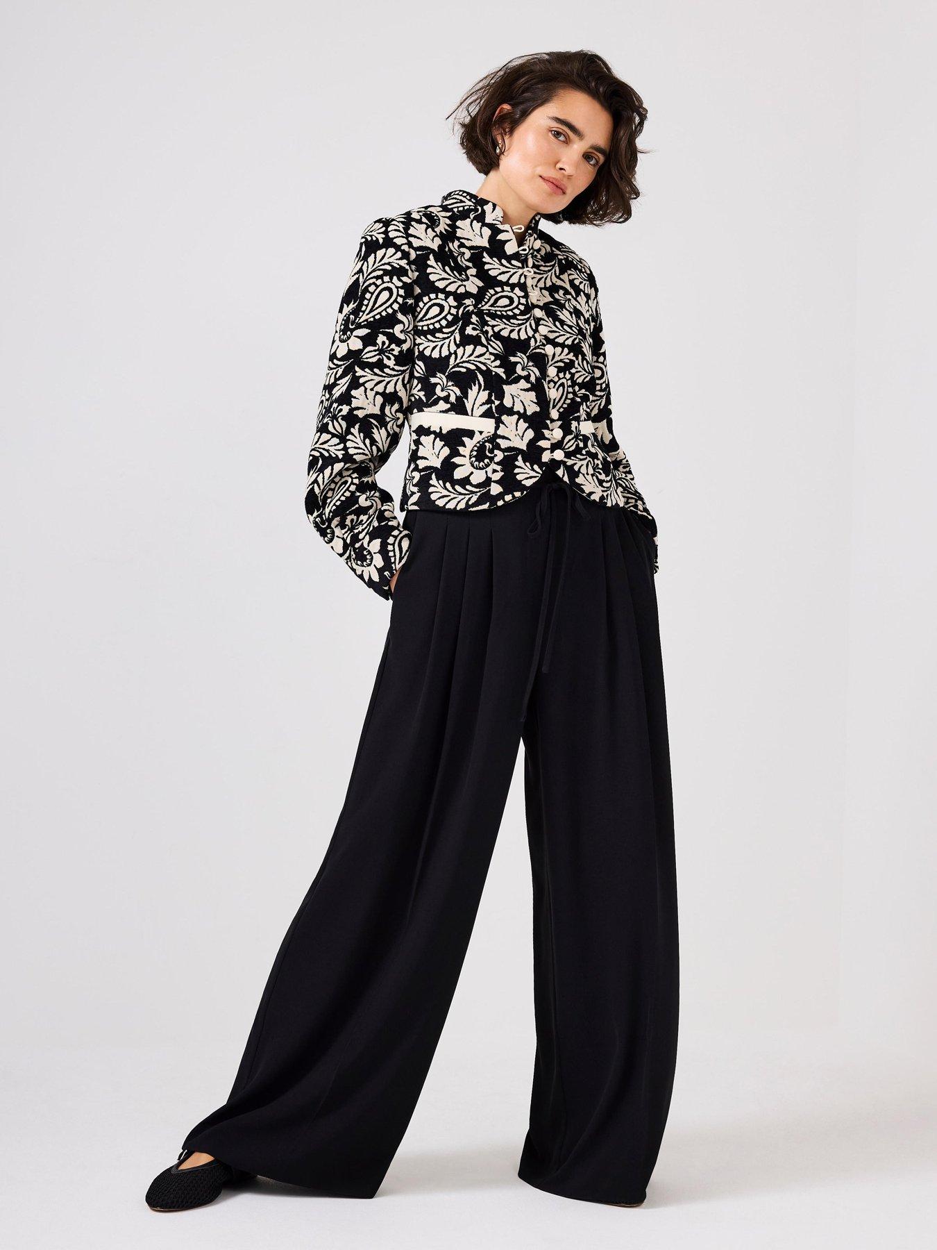 Image 1 of 6 of Mint Velvet Jacquard Poets Jacket