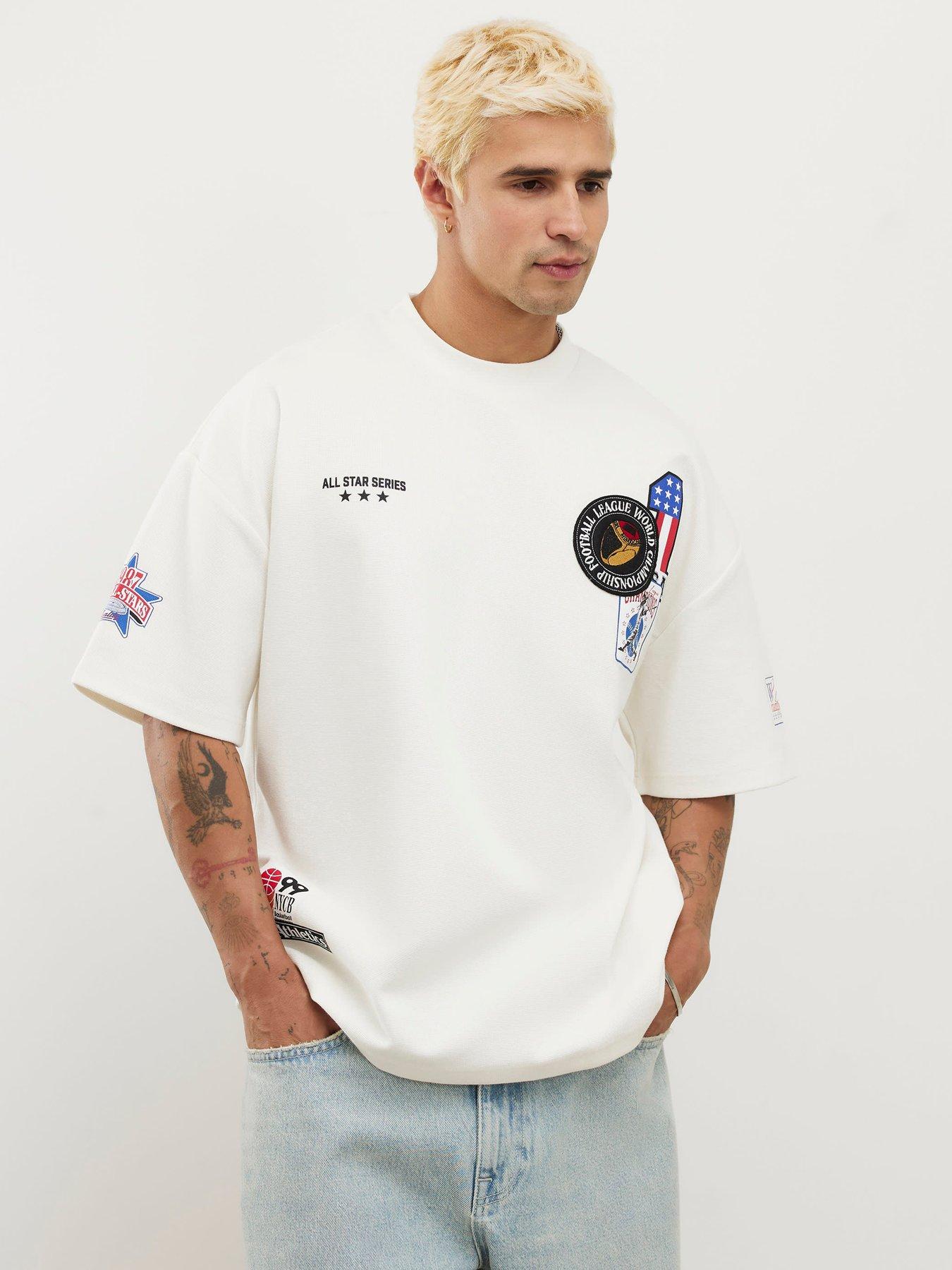 River Island Multi Badging Usa Graphic T-Shirt - White