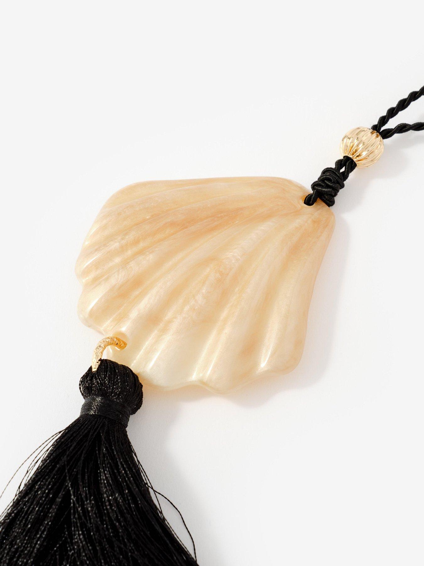  image of mint-velvet-shell-resin-tassel-pendant