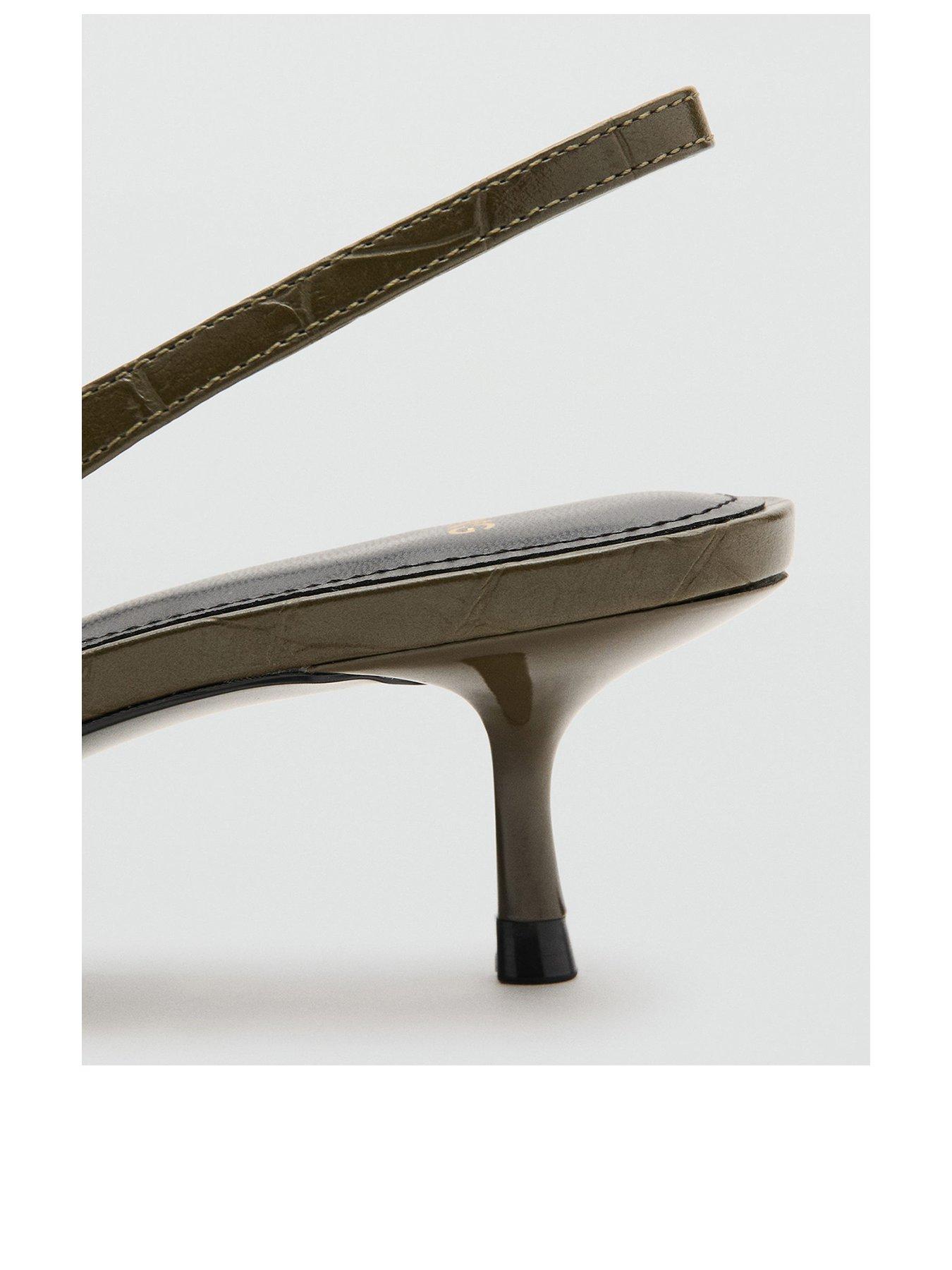  image of mango-croc-effect-leather-shoes-khaki