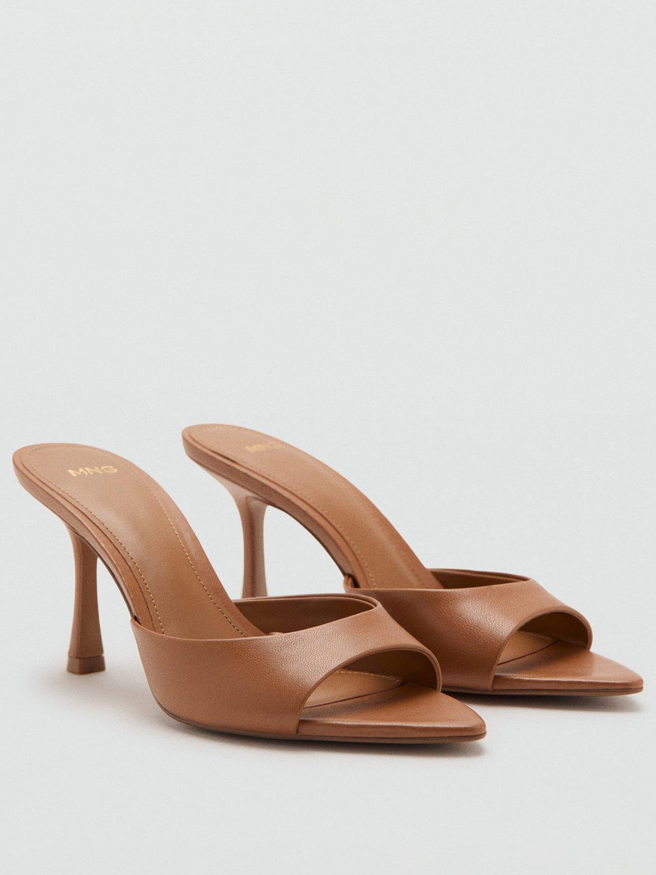 stillFront image of mango-pointed-heel-sandals-black