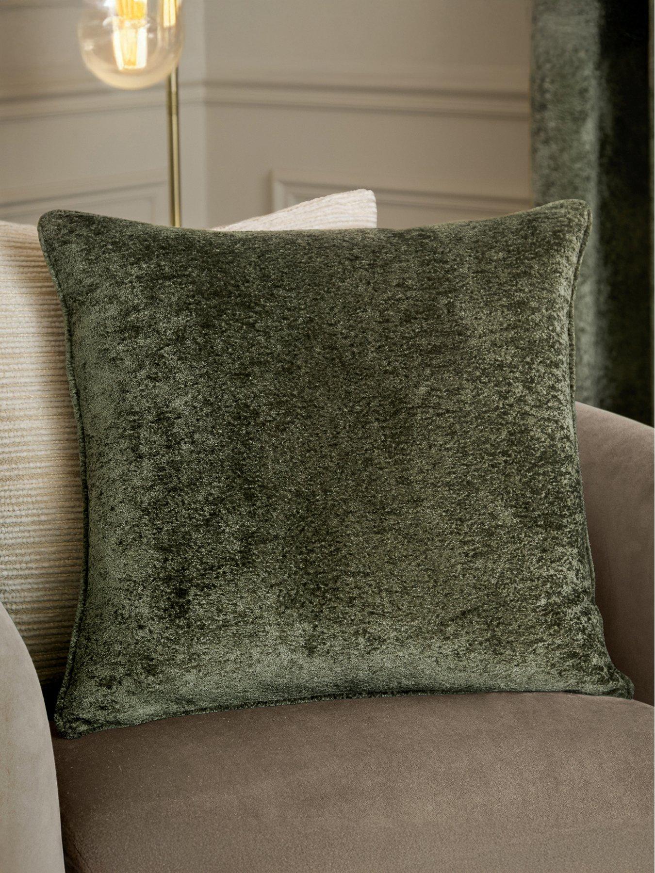 Paoletti Lustre Velvet 50x50 Feather Cushion Ivory