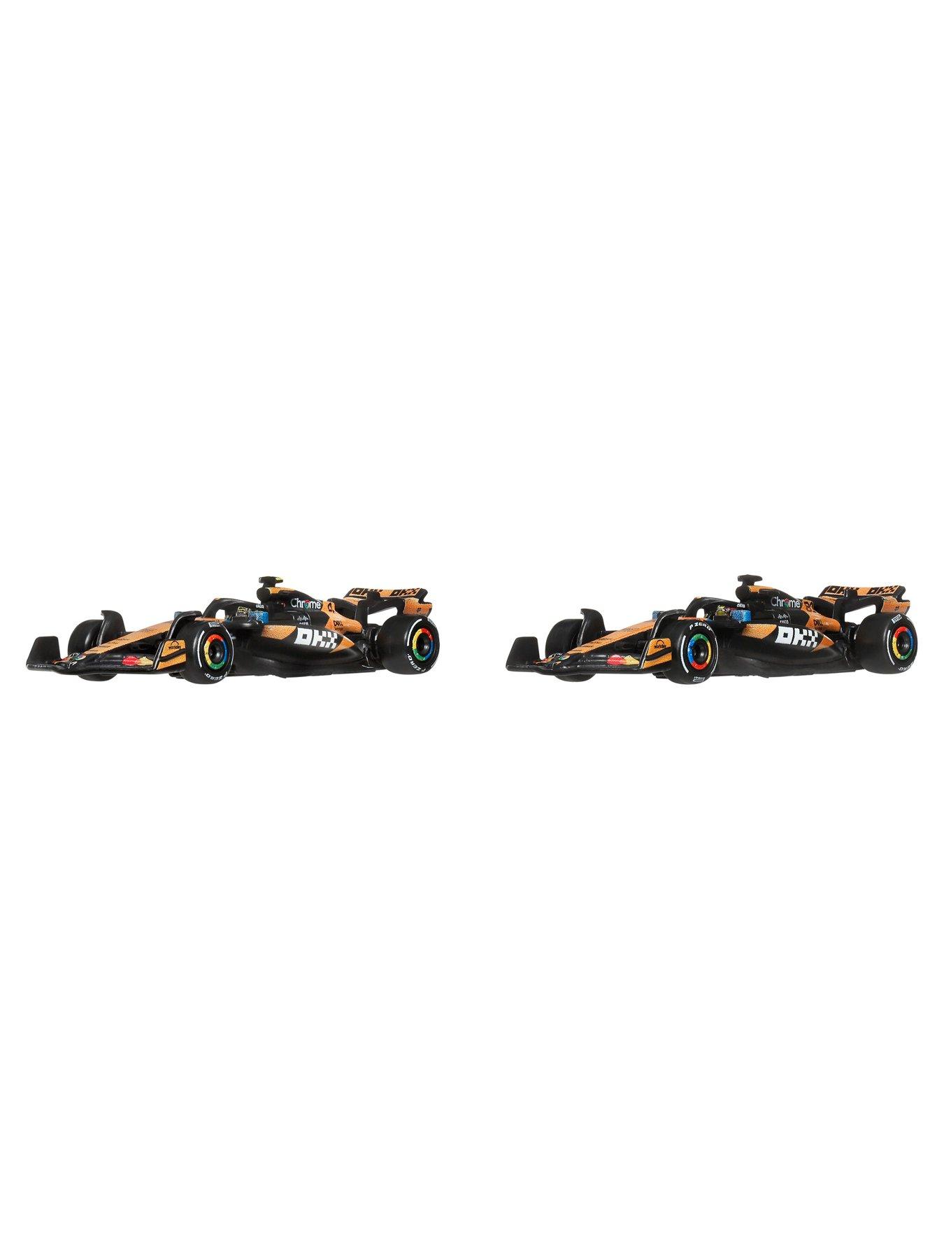 Image 3 of 7 of Hot Wheels Premium Formula 1 2-Pack of 1:64 Scale Cars, McLaren Formula 1 Team of Piastri &amp; Norris