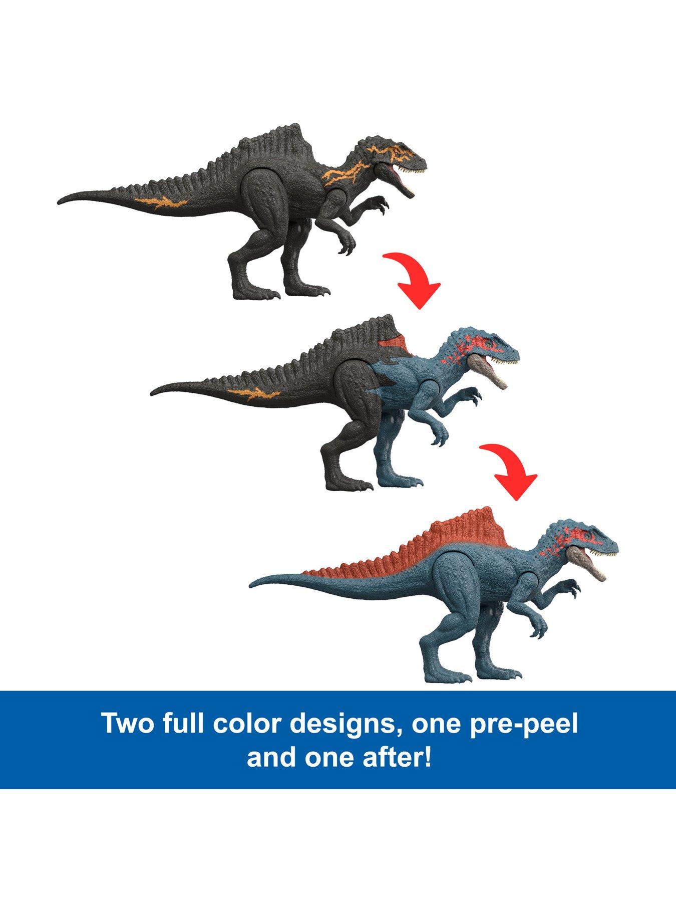 Image 4 of 7 of JURASSIC WORLD Dino Reveal Deluxe Dinosaur Action Figure Toys, Peel Off Color Change Play