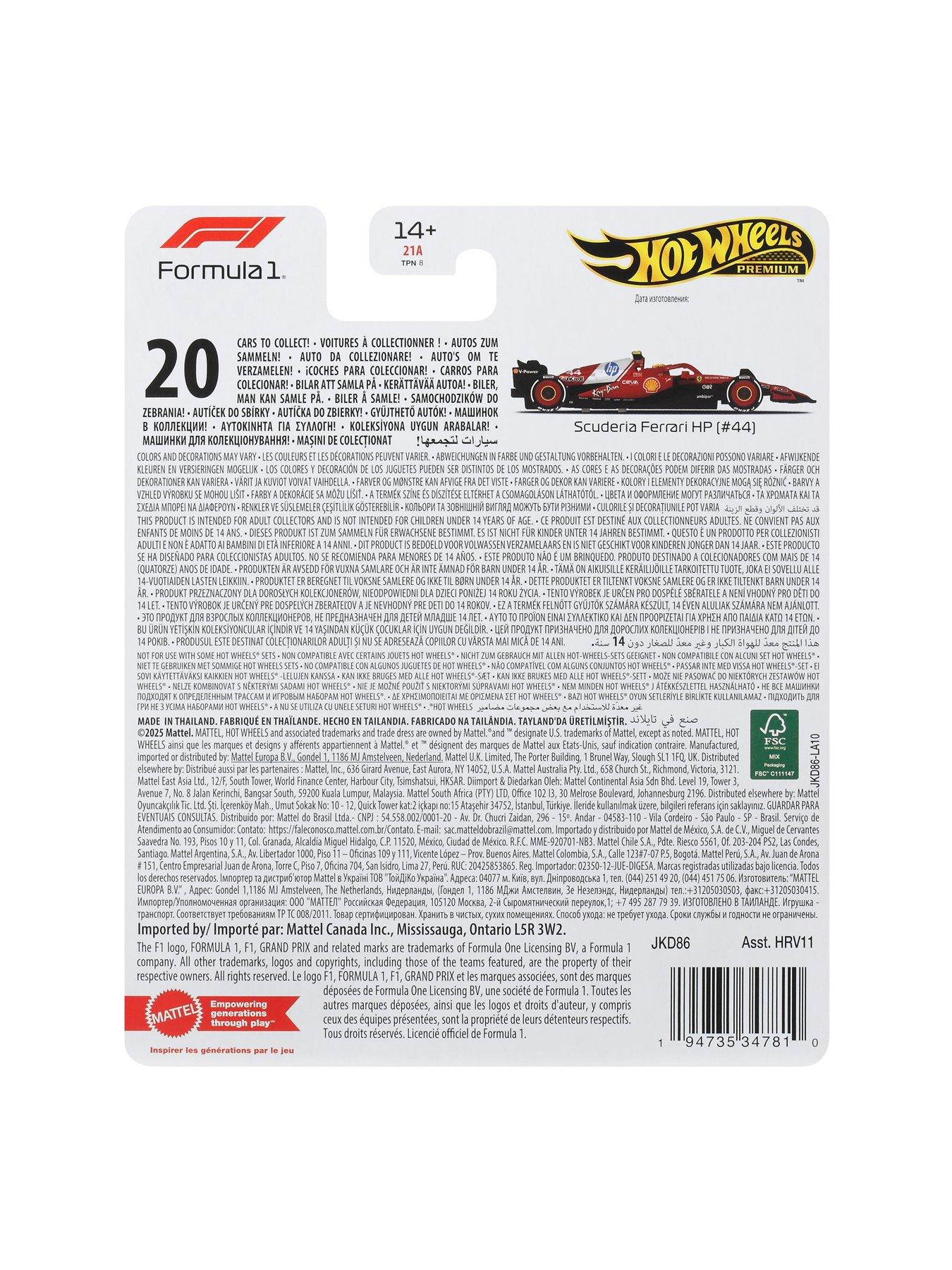 Image 4 of 4 of Hot Wheels Race Singles- Ferrari Lewis Hamilton #44